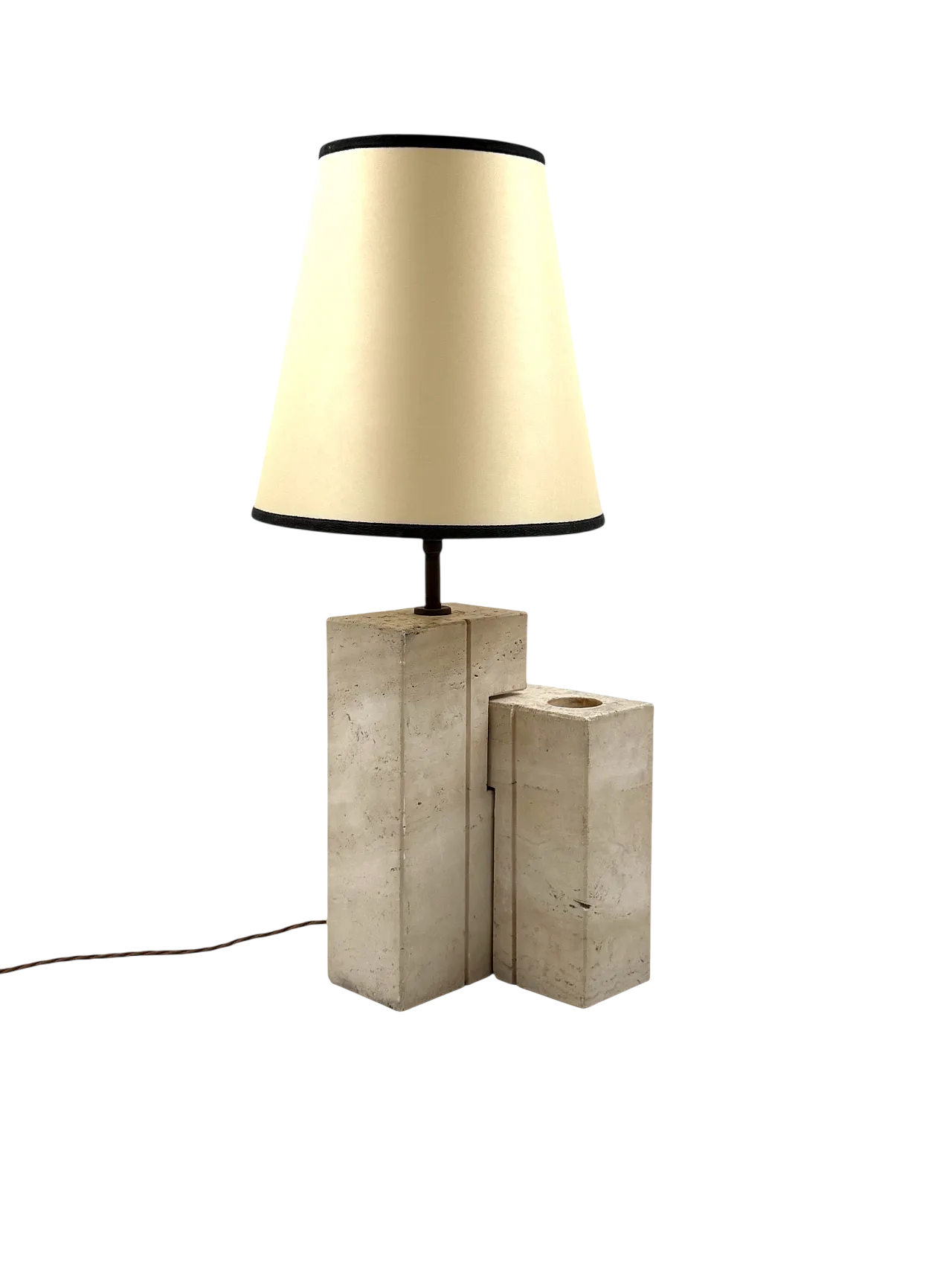 Table lamp in Midcentury travertine, Sormani Italy 1960 22