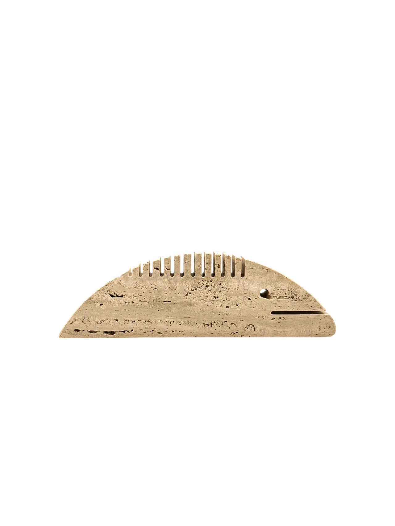 Scultura brutalista in travertino pesce, Fratelli Mannelli Italia 1970 9