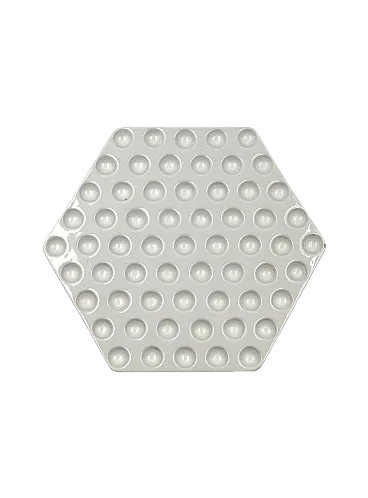 White ceramic plate, Ennio Lucini, Gabbianelli Italy, 1970