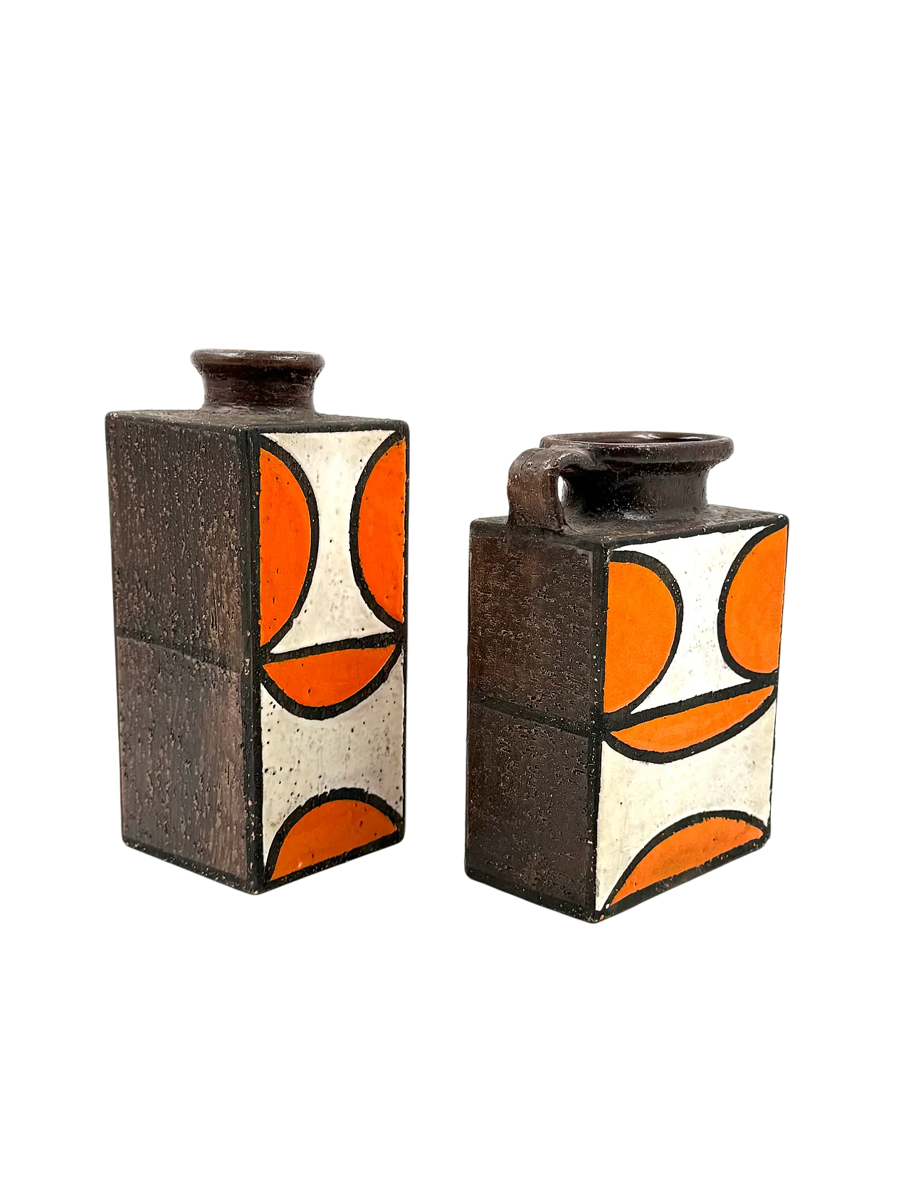 Pair of Space Age ceramic vases by Bitossi, 70s 16