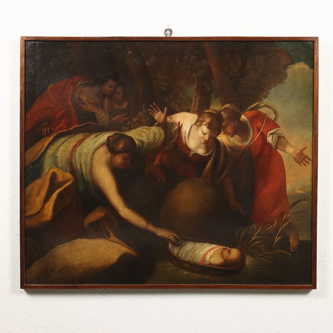 Moses saved by the Waters, oil on canvas, 17th century 3