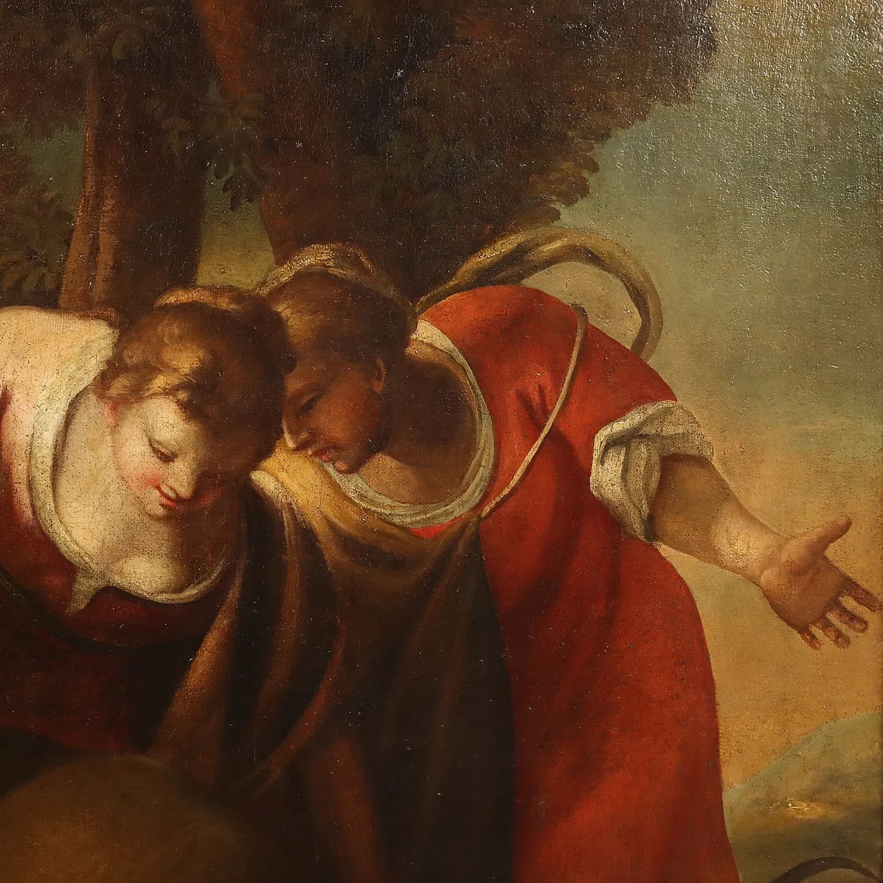 Moses saved by the Waters, oil on canvas, 17th century 5