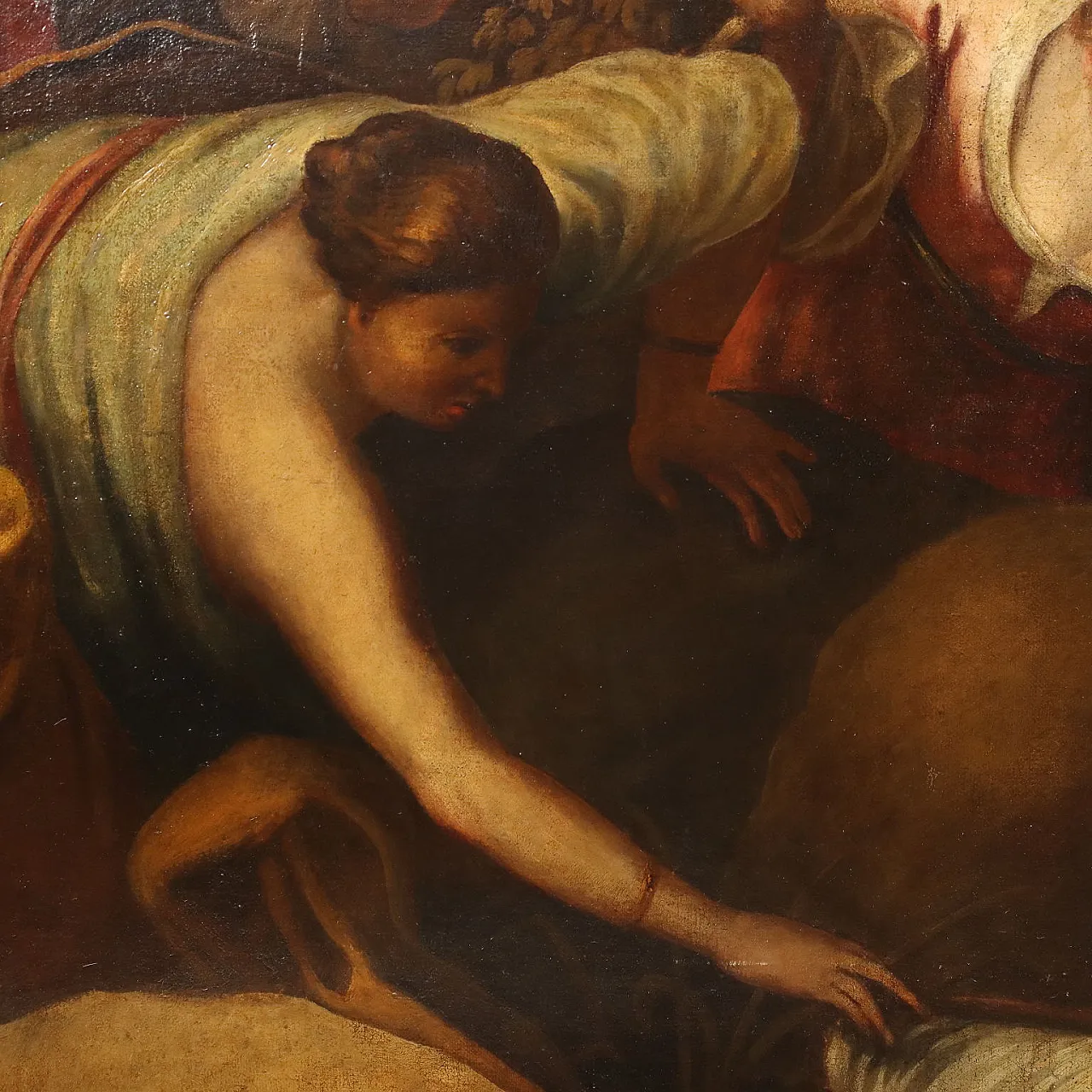 Moses saved by the Waters, oil on canvas, 17th century 6