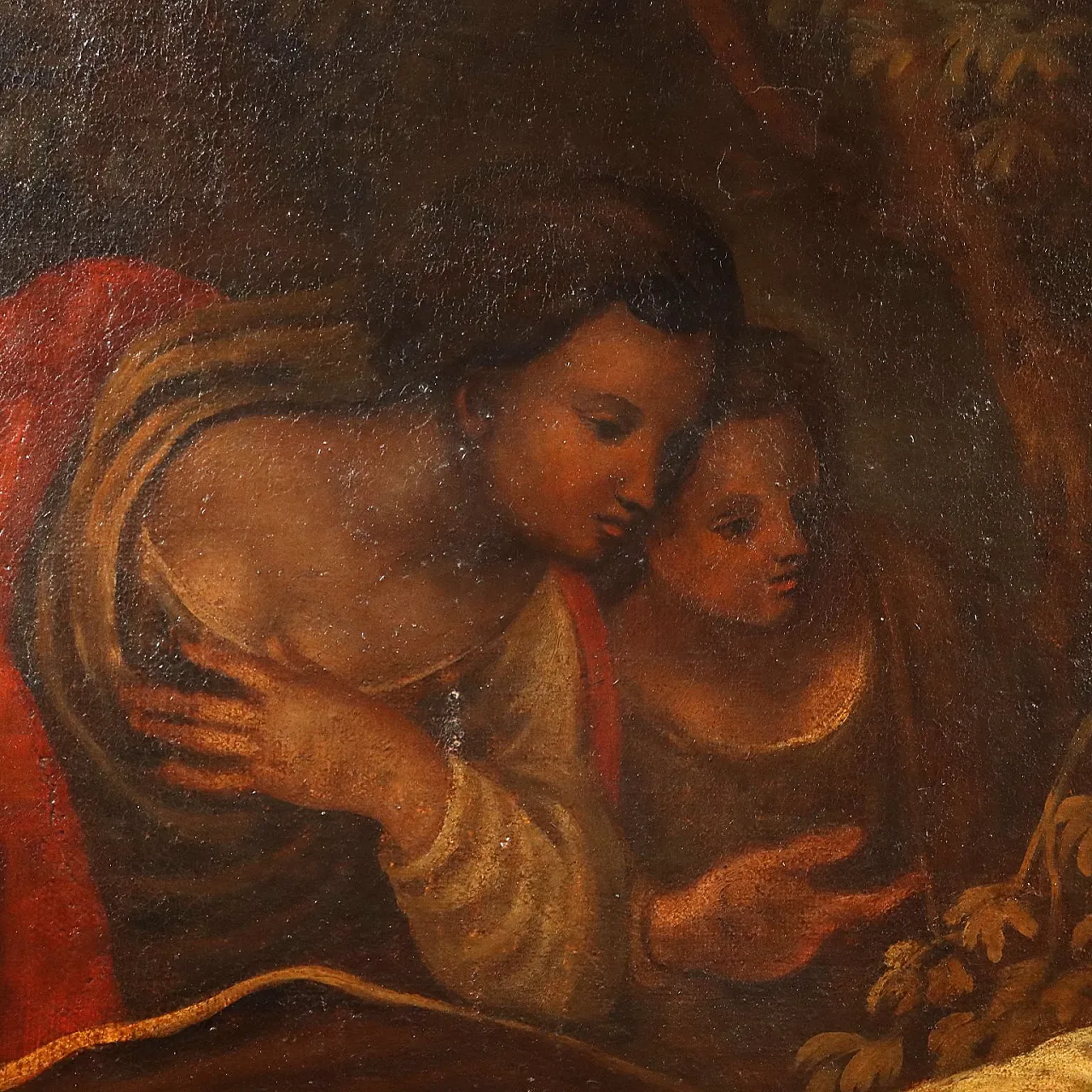 Moses saved by the Waters, oil on canvas, 17th century 7