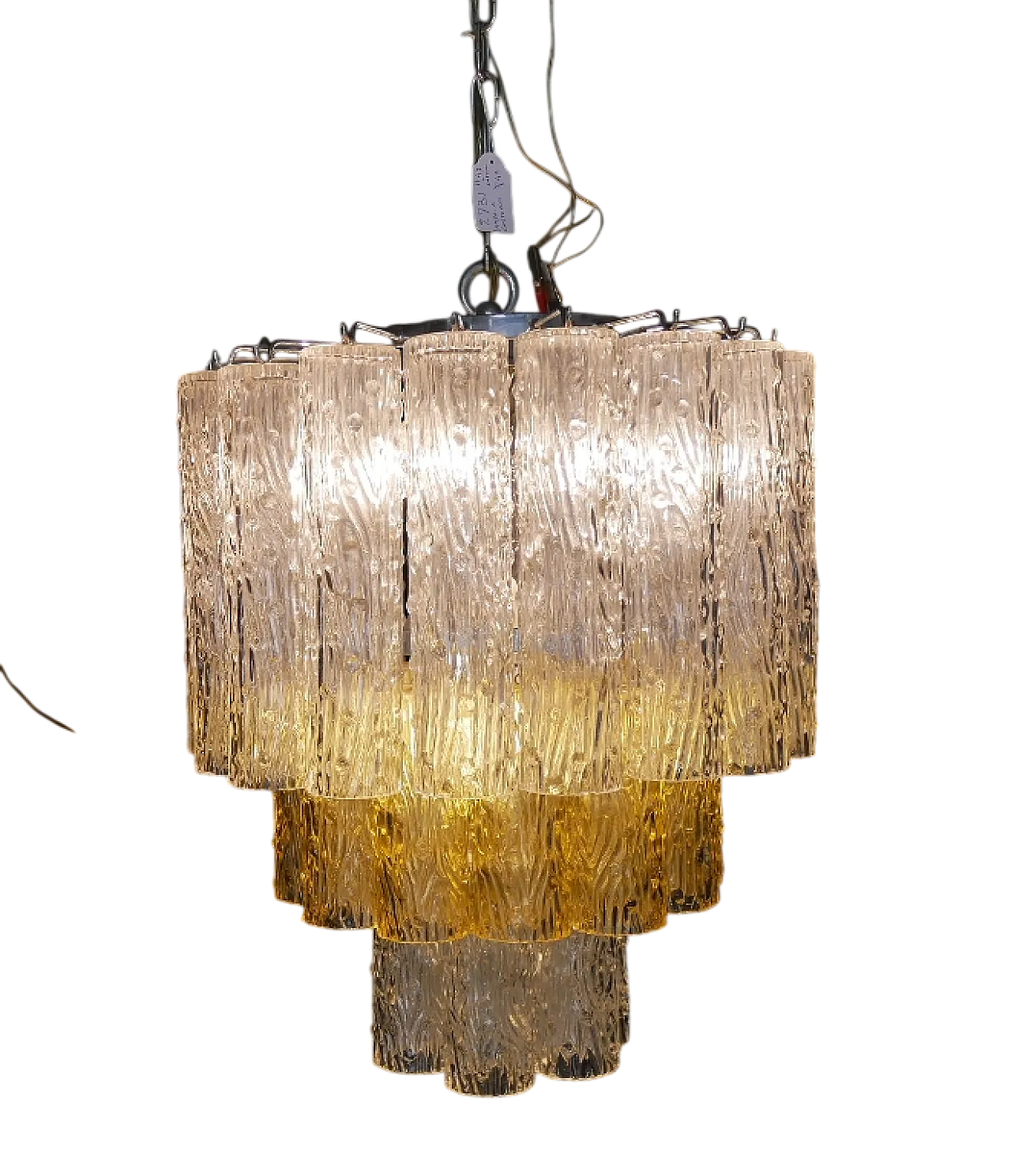 Chandelier model Tronchi by Venini, 1960s 12