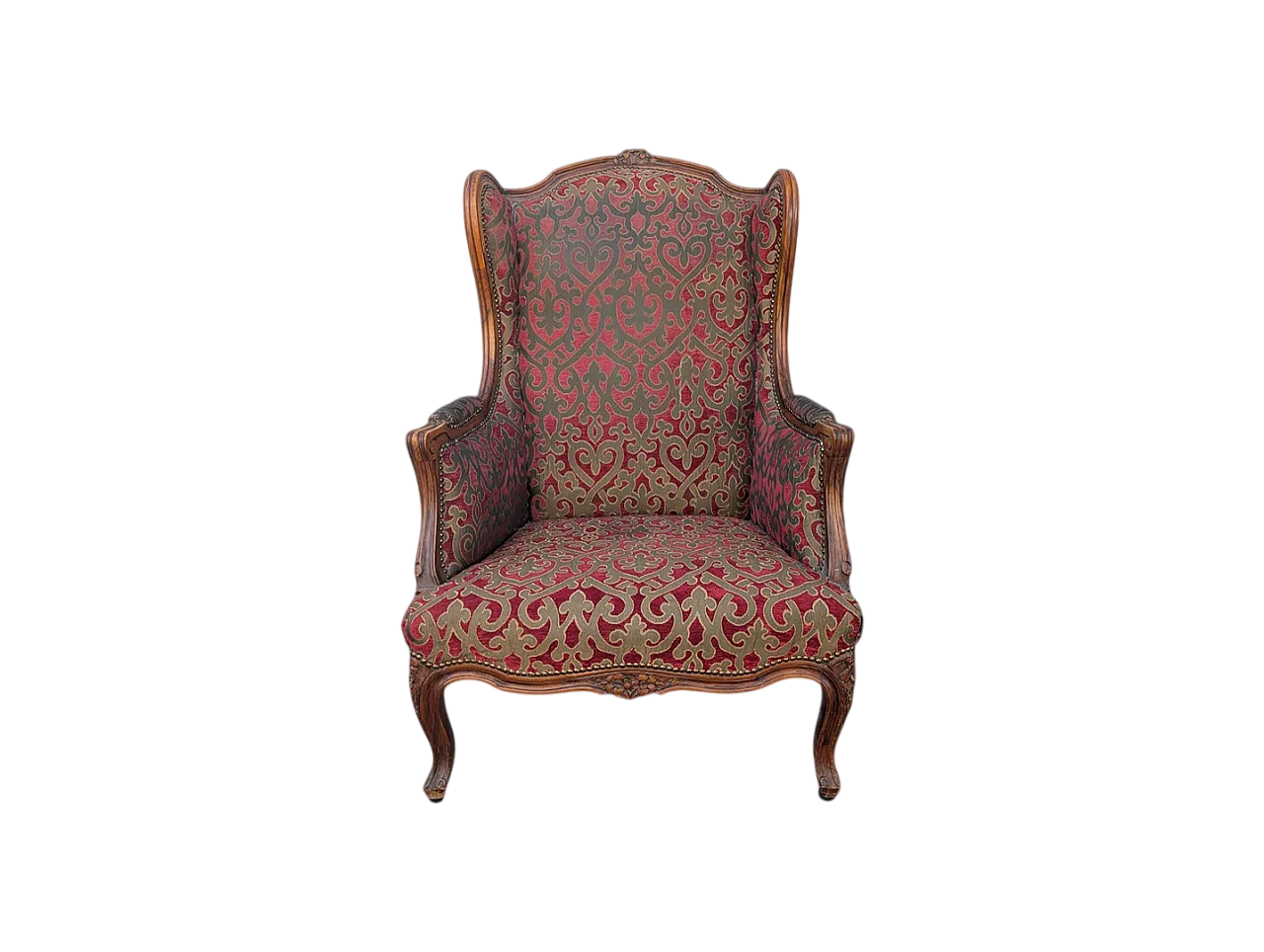 Louis XV Style Damascata Bergère Polsey, anni '70 14