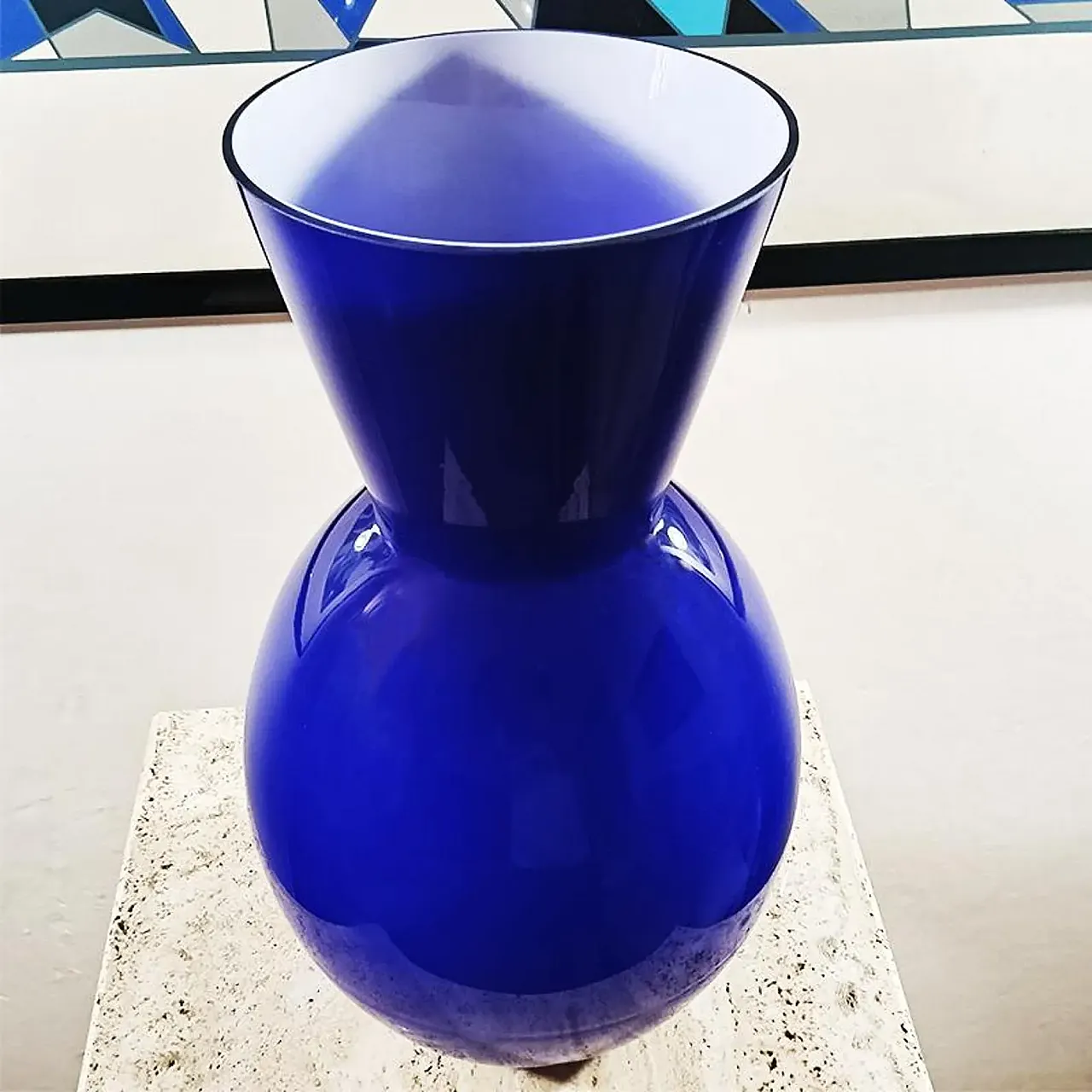 Murano glass cracked vase, 70s 1