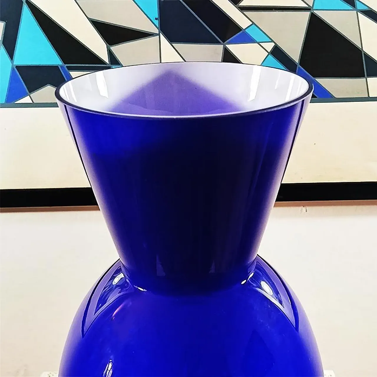 Murano glass cracked vase, 70s 3