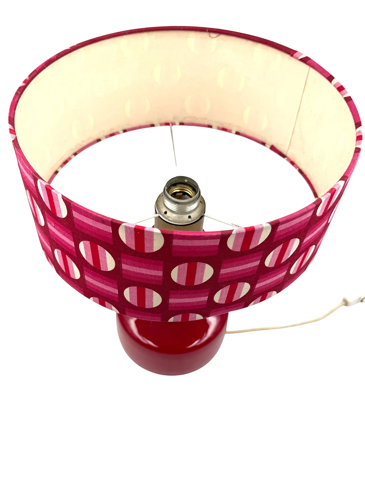 Space Age Red Glass Table Lamp, Italy's Italia 10