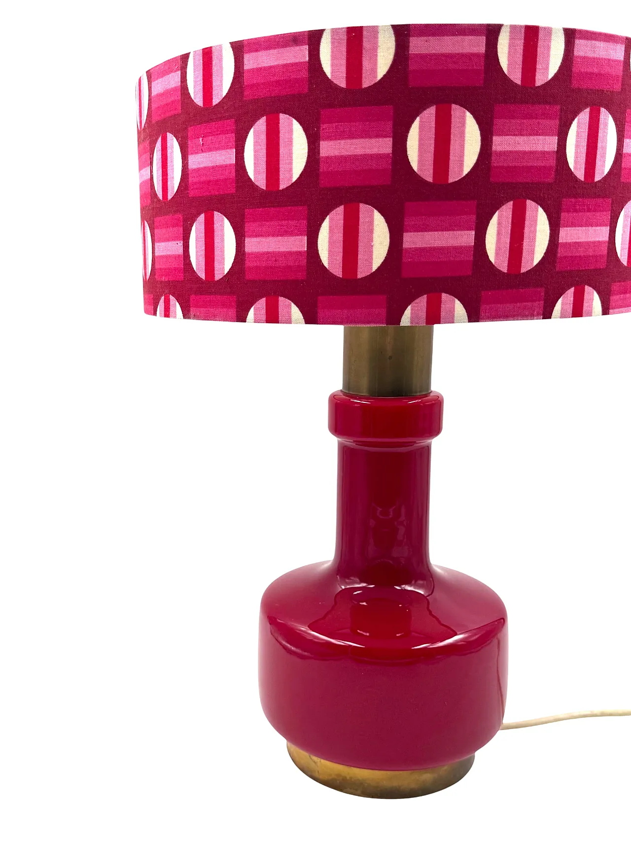 Space Age Red Glass Table Lamp, Italy's Italia 11