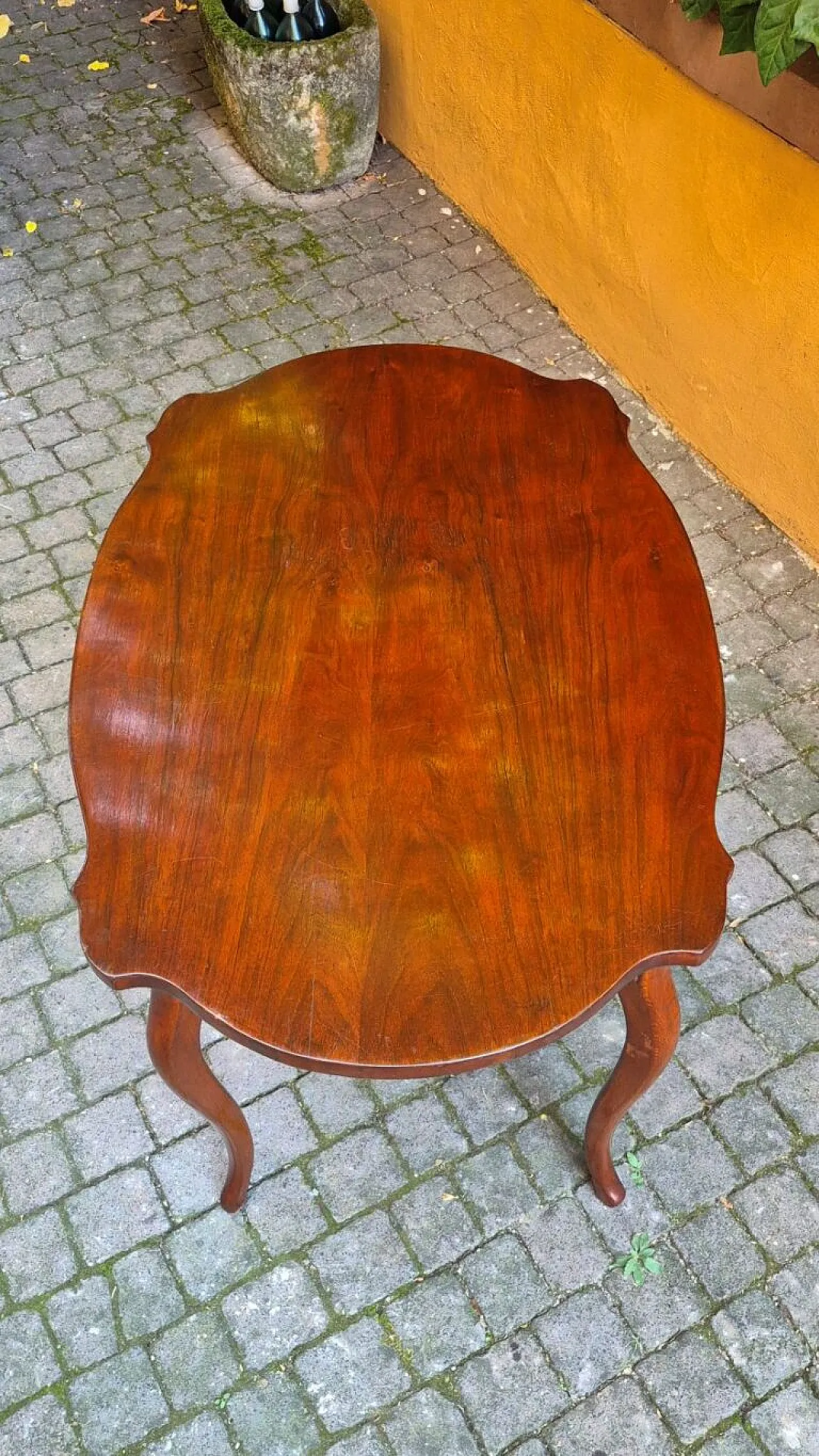 Placue table in walnut wood, 19th century 7