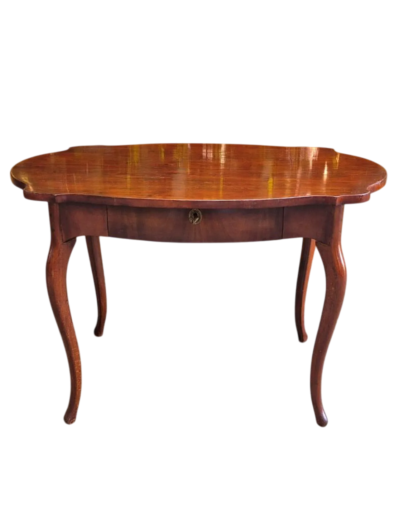 Placue table in walnut wood, 19th century 8