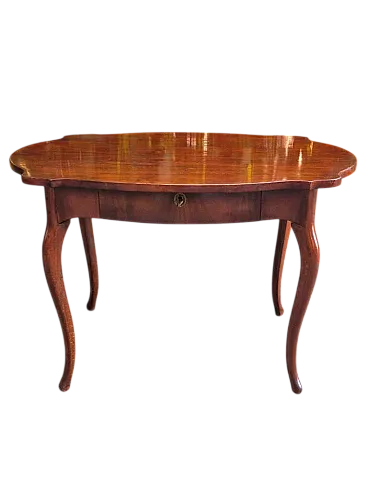 Placue table in walnut wood, 19th century