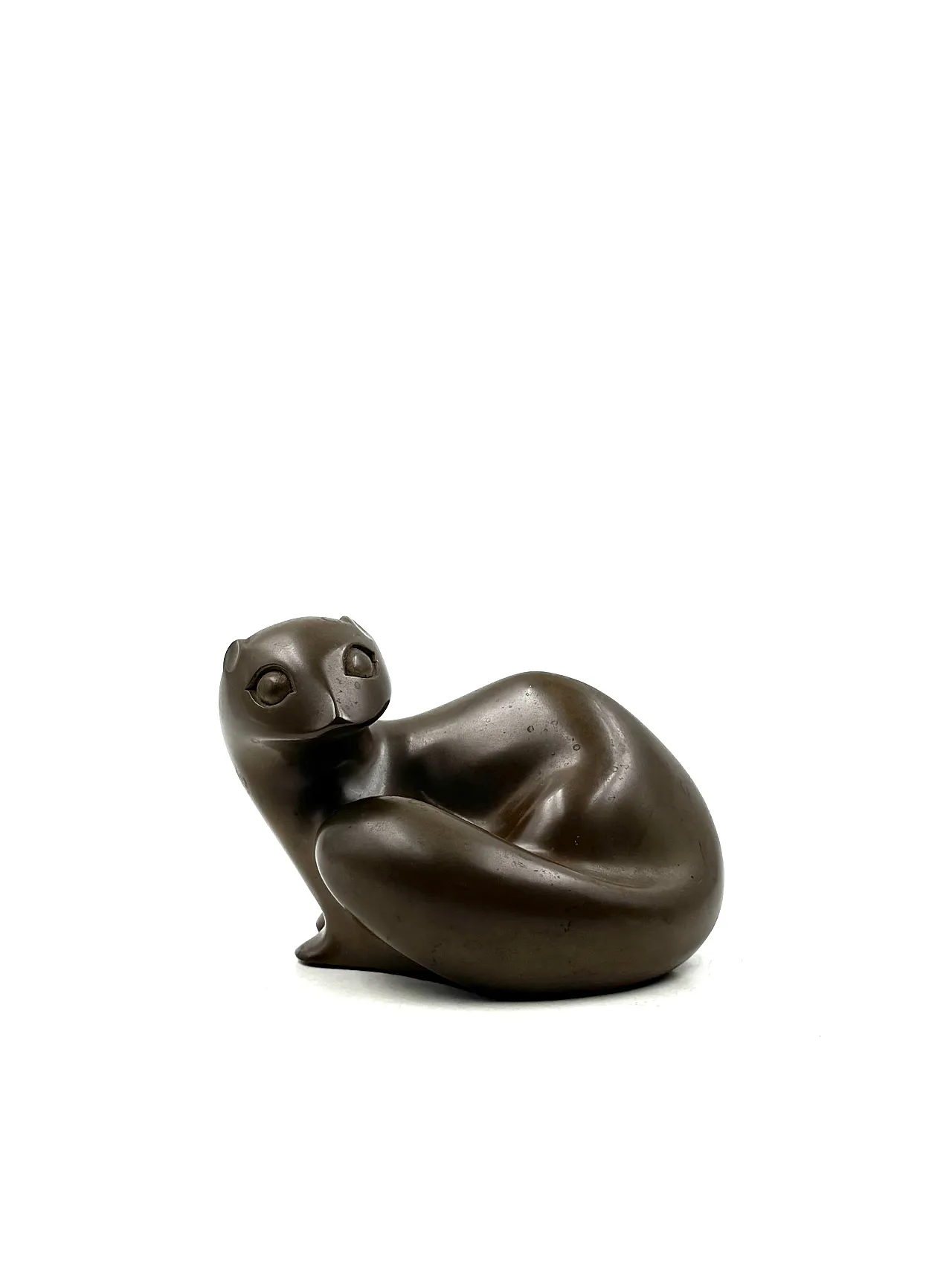 Bronze sculpture of a otter, Richard Fisher Europa 1950 4