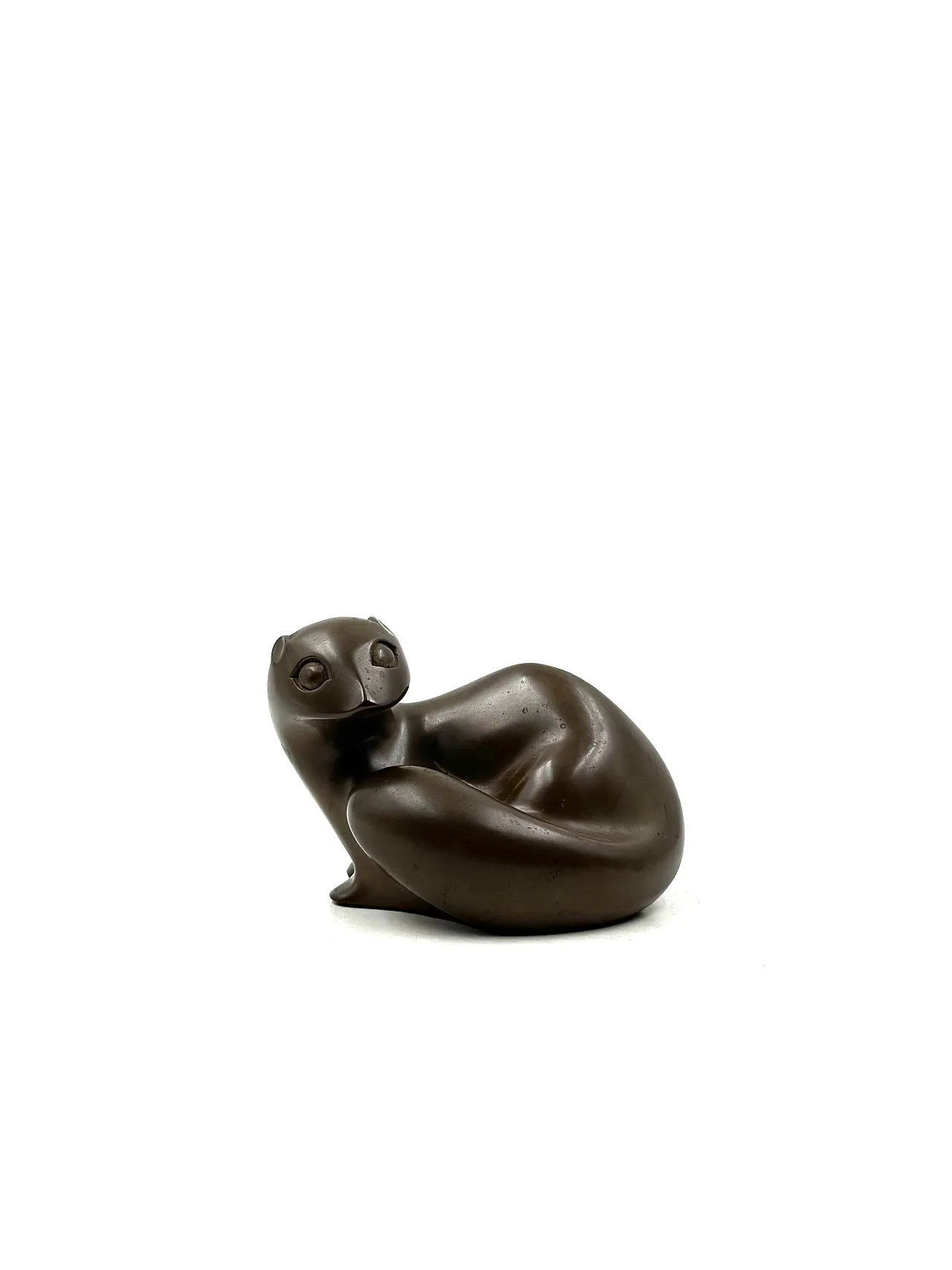 Bronze sculpture of a otter, Richard Fisher Europa 1950 5