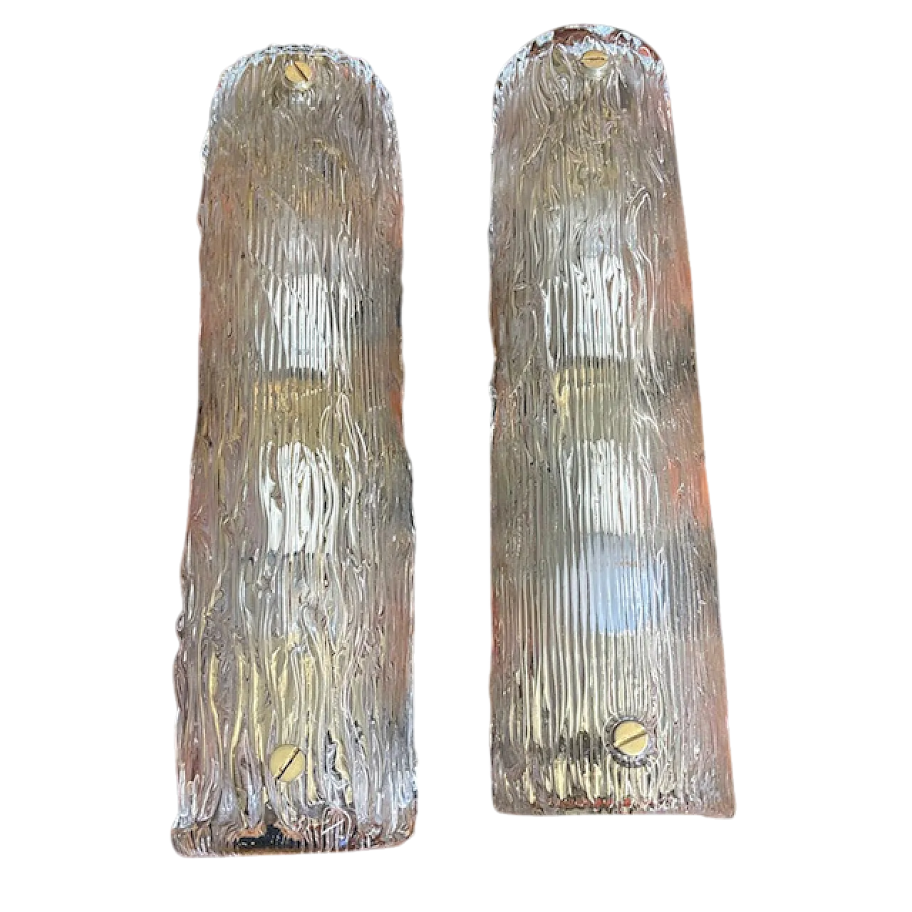 Coppia di appliques Cartaccia in Murano Glass di Venini, anni '60 13