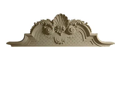 Decoration above original wooden door, 18th century