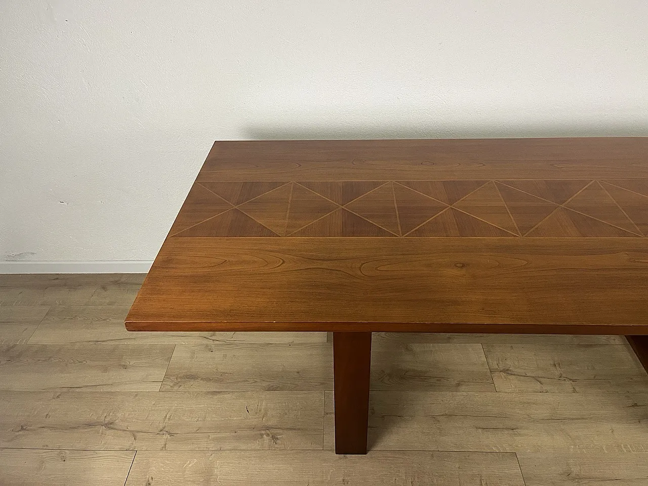 Wooden table with crosses legs, 1980s 6