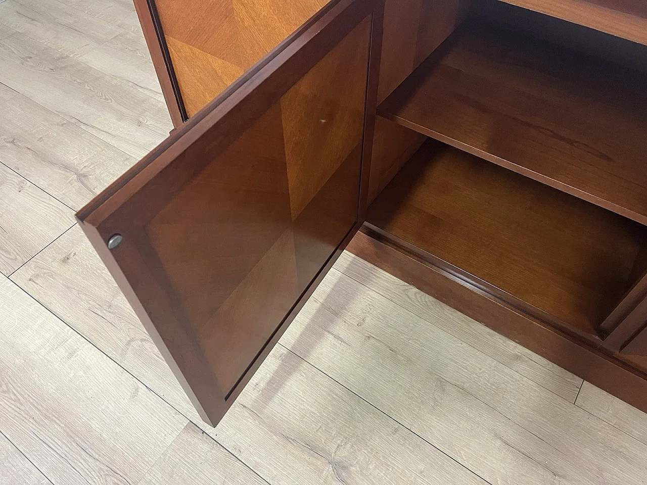 Sideboard in legno con motivi a forma di croce, 80s 12