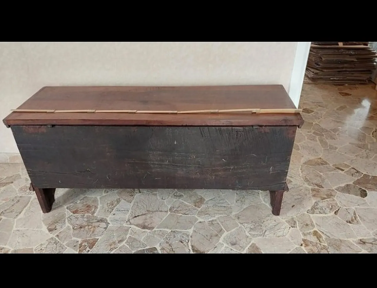 Cassapanca in legno, '900 4