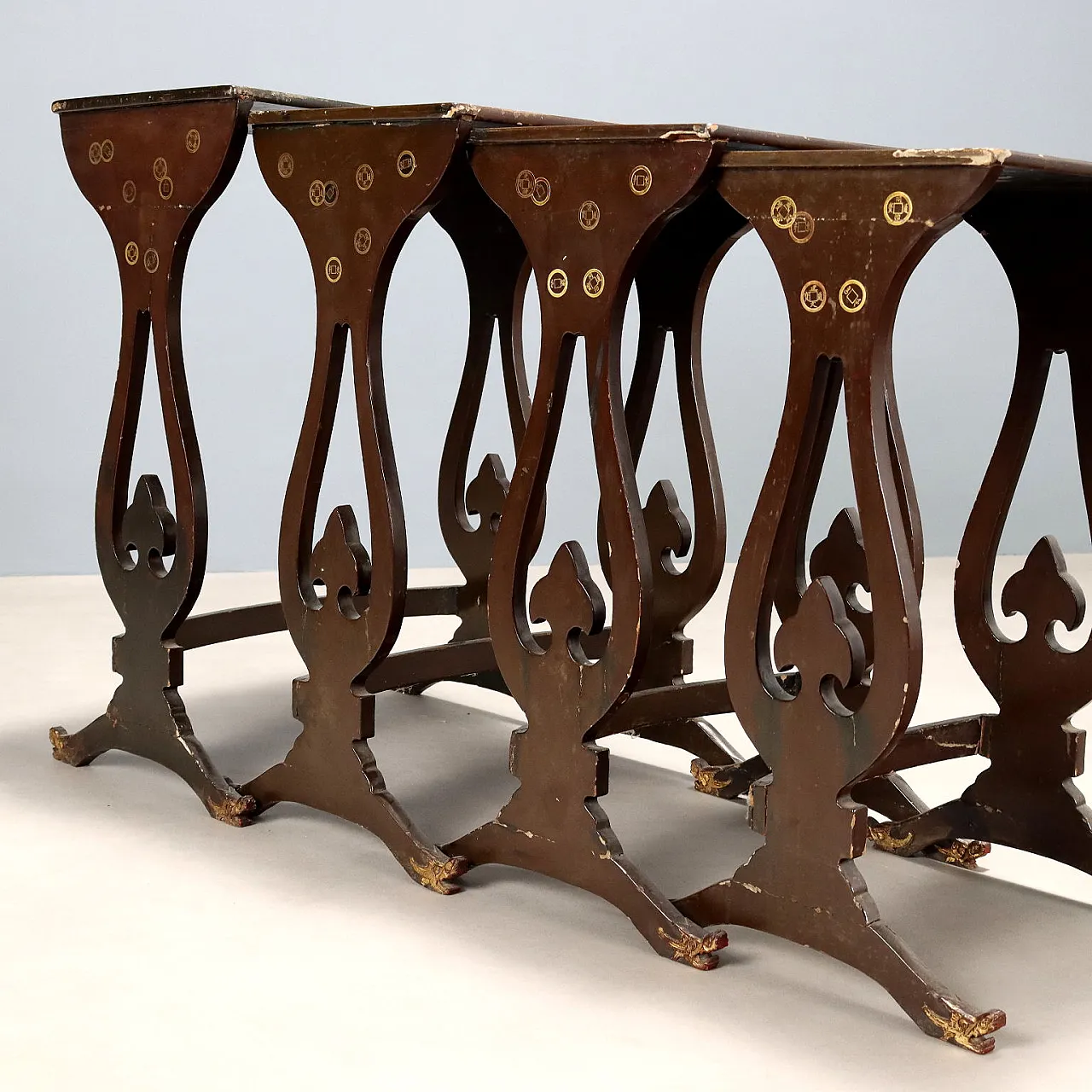 4 Chinoiserie tables, 19th century 4