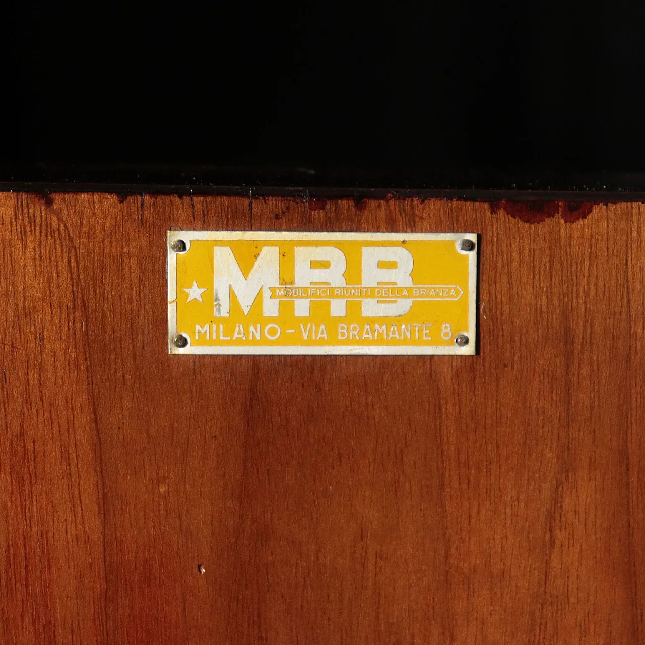 Mobile in legno impiallacciato e tinto ebano, anni '40 8