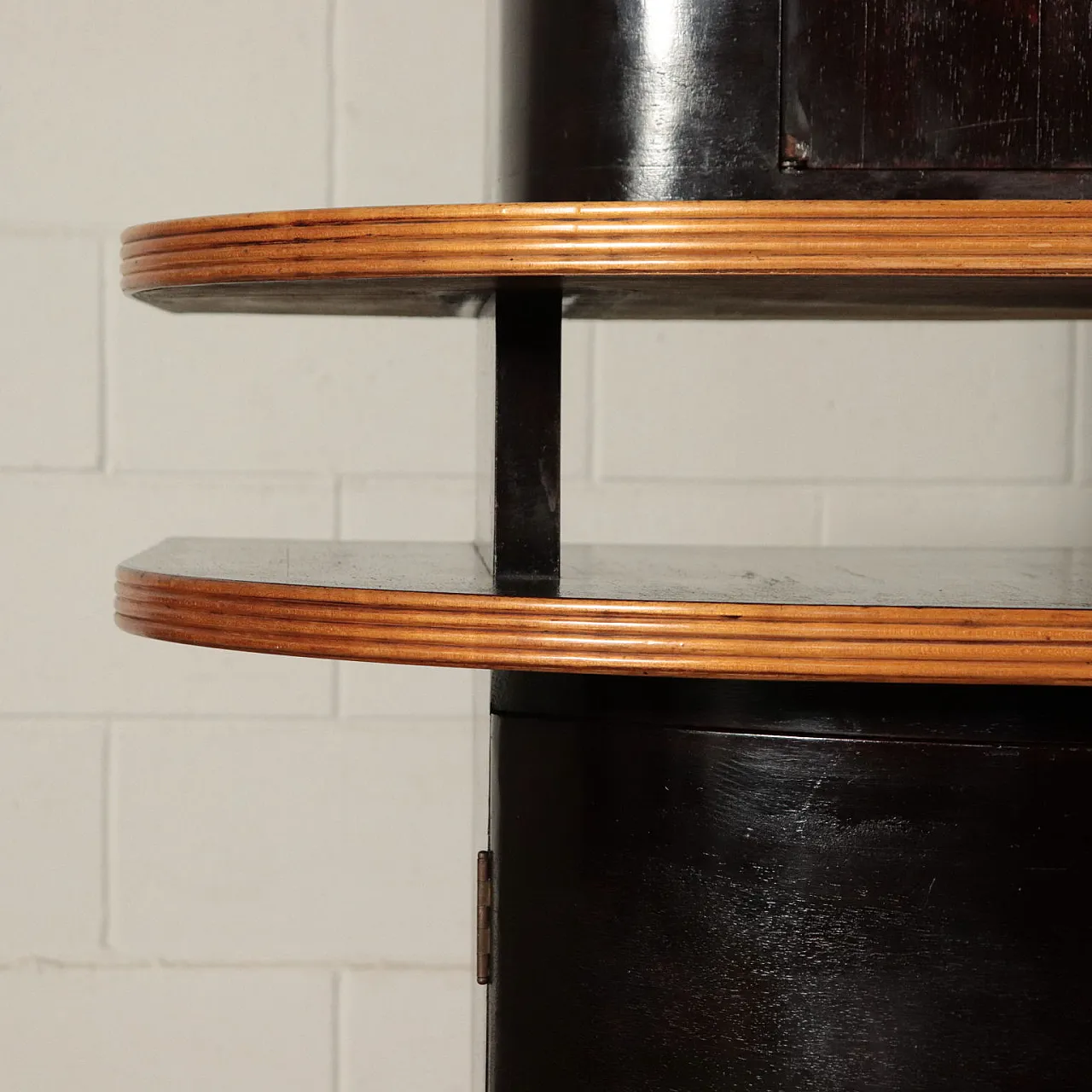 Mobile in legno impiallacciato e tinto ebano, anni '40 9