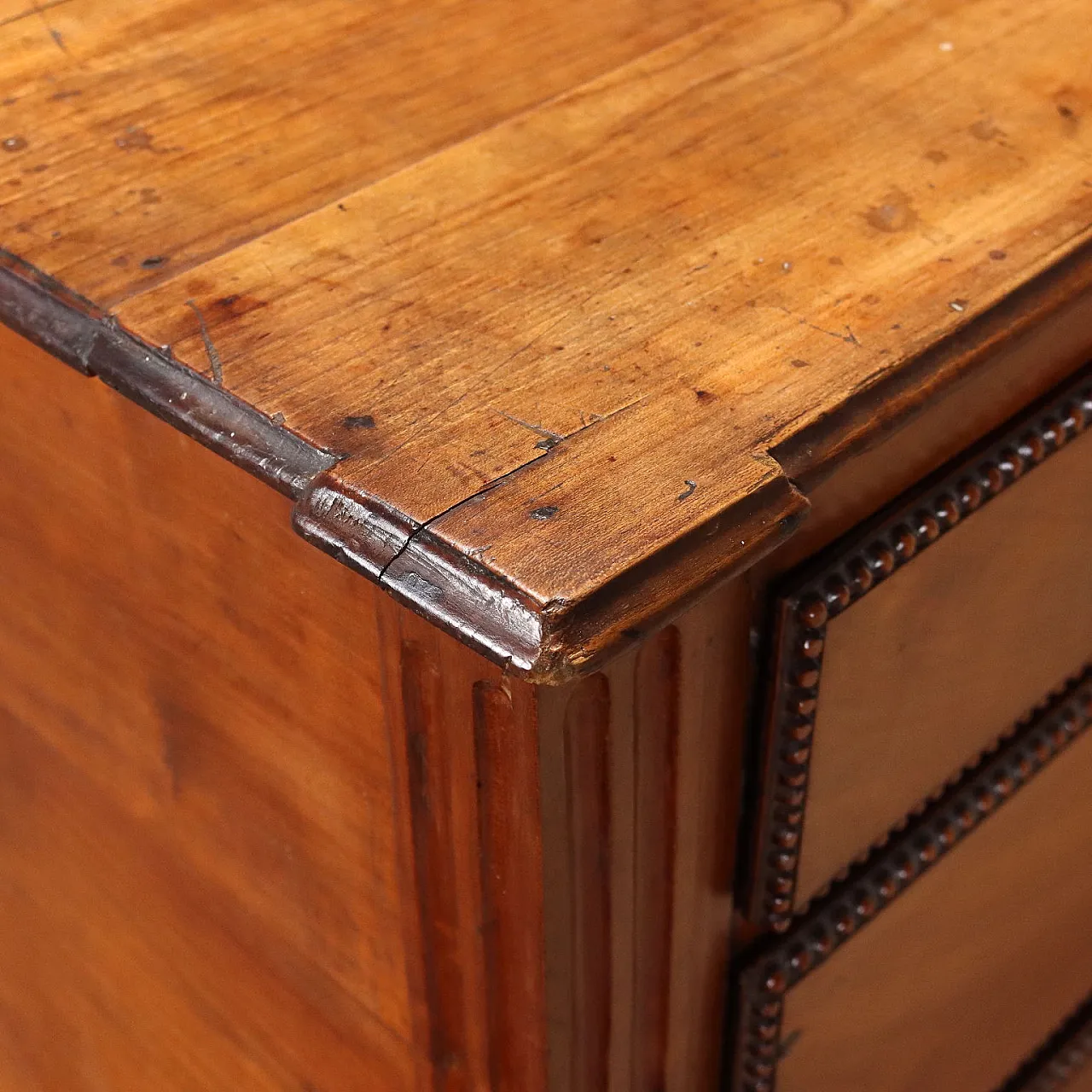 Cassettone neoclassico in ciliegio con 4 cassetti, '700 5