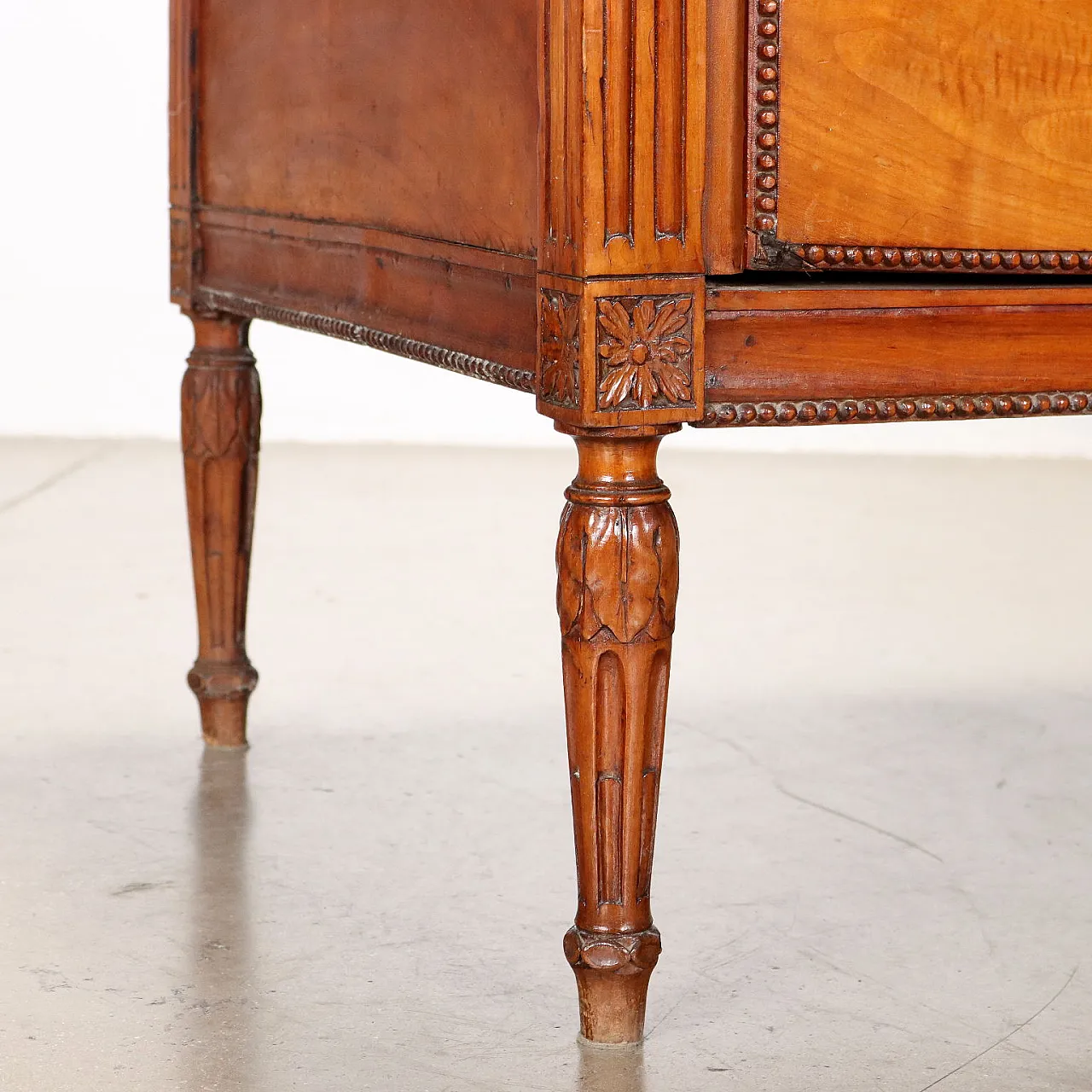 Cassettone neoclassico in ciliegio con 4 cassetti, '700 8