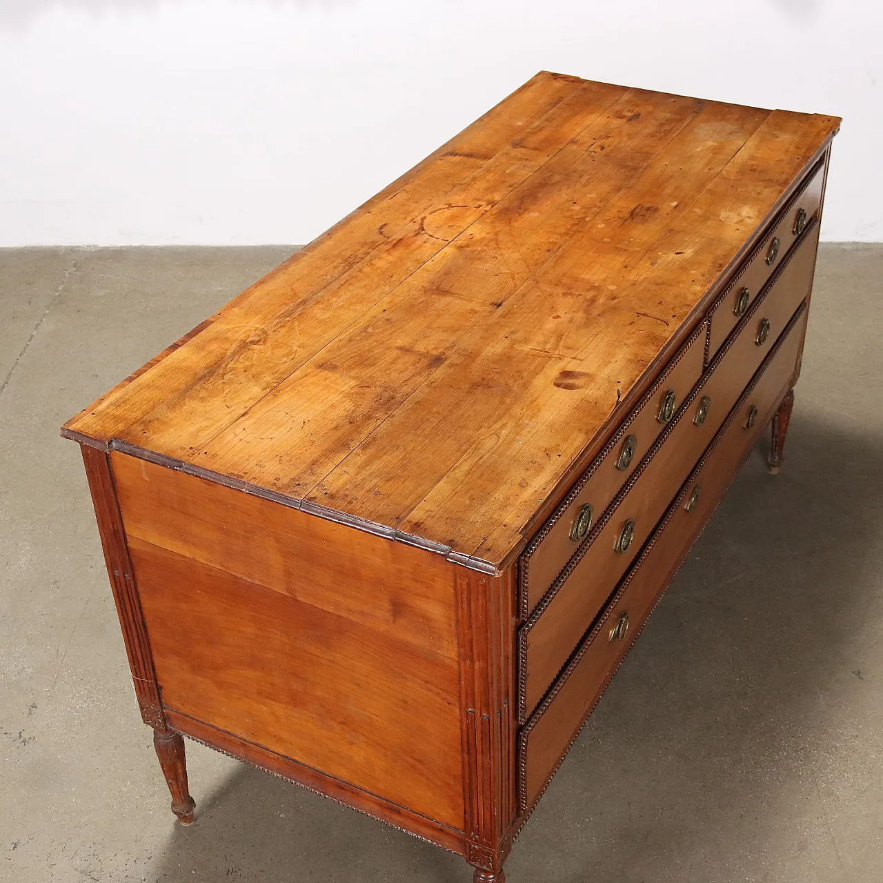 Cassettone neoclassico in ciliegio con 4 cassetti, '700 9