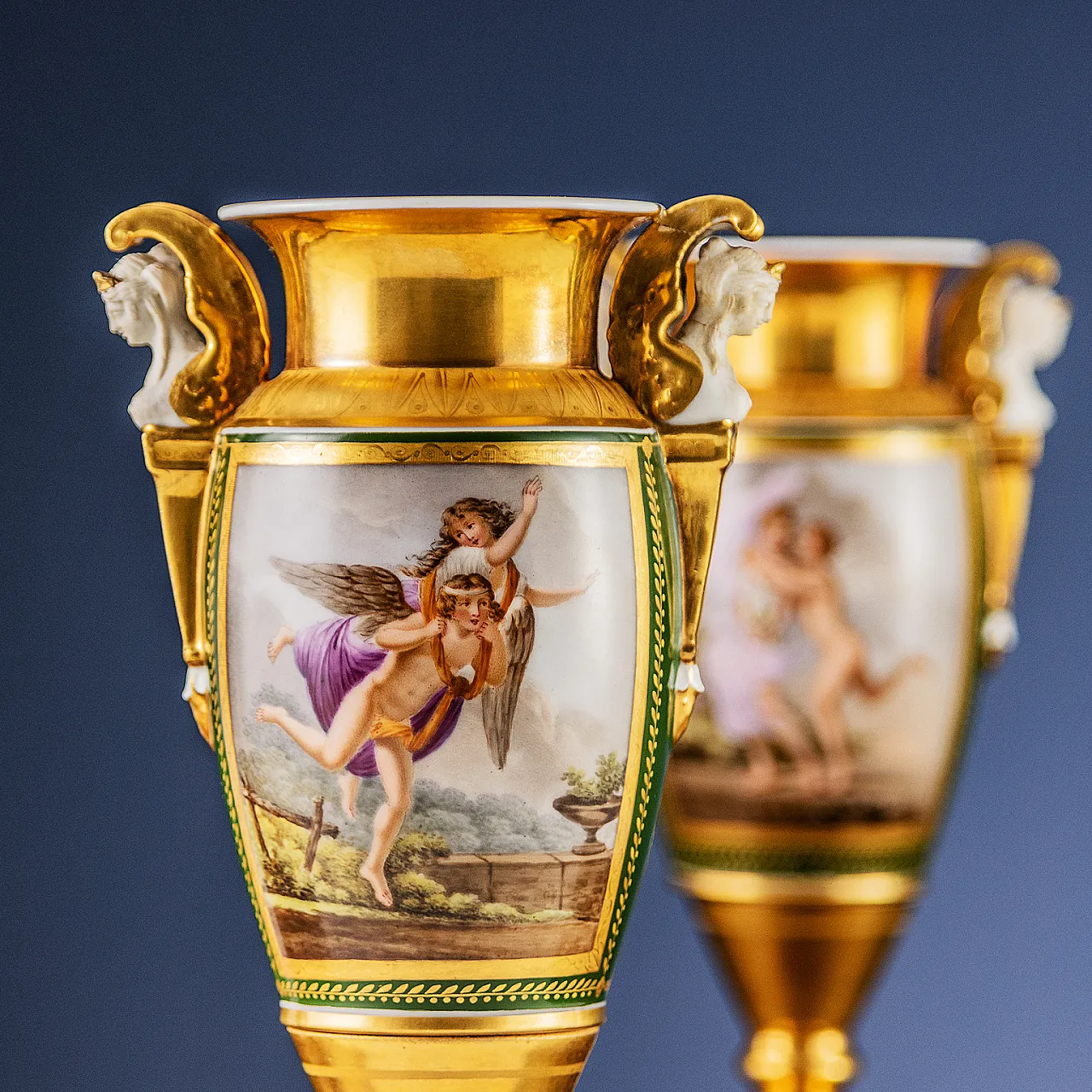 Pair of Dagoty ceramic vases, 19th century 5