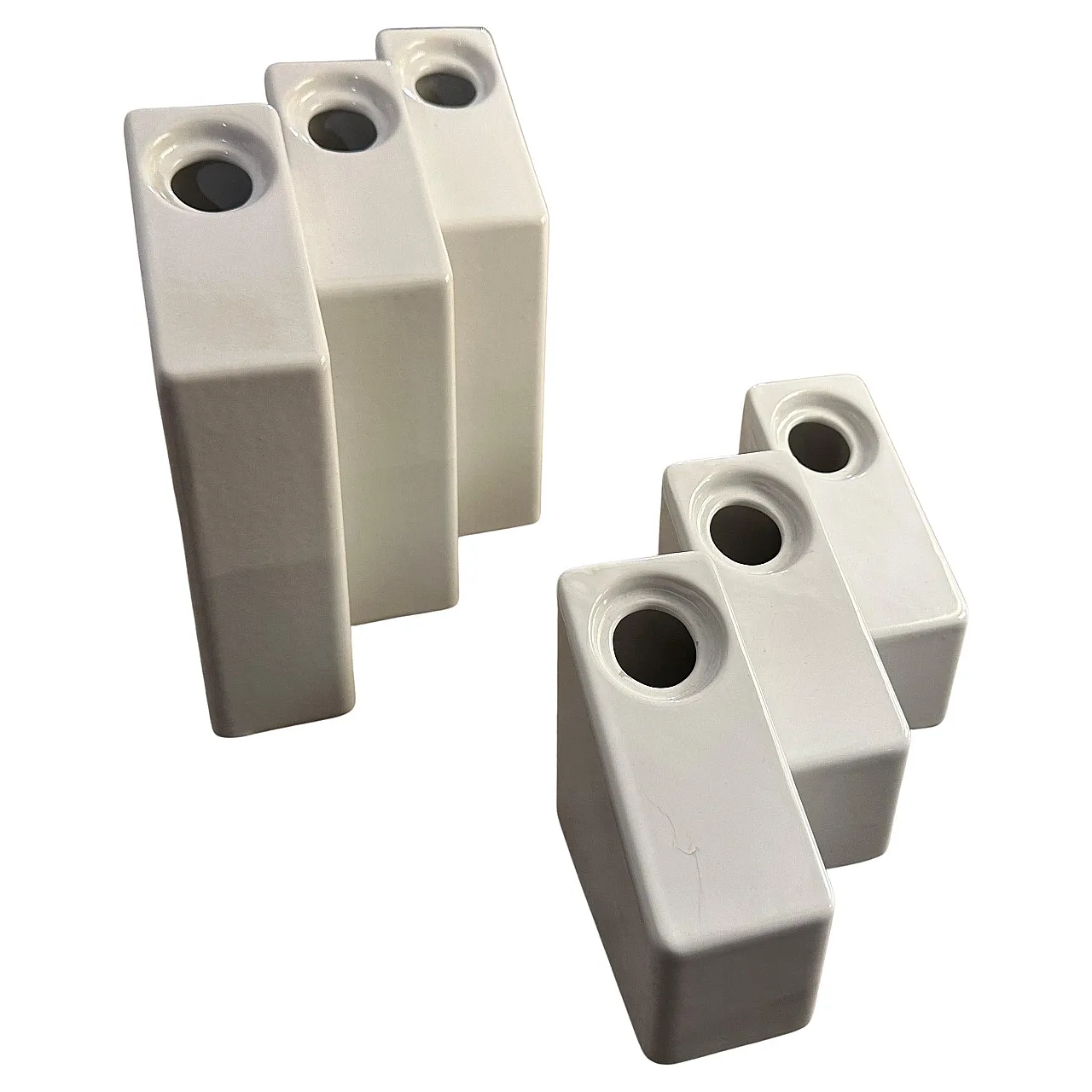 Coppia di vasi in ceramica di Enzo Bicchioli per Il Picchio, anni '70 1