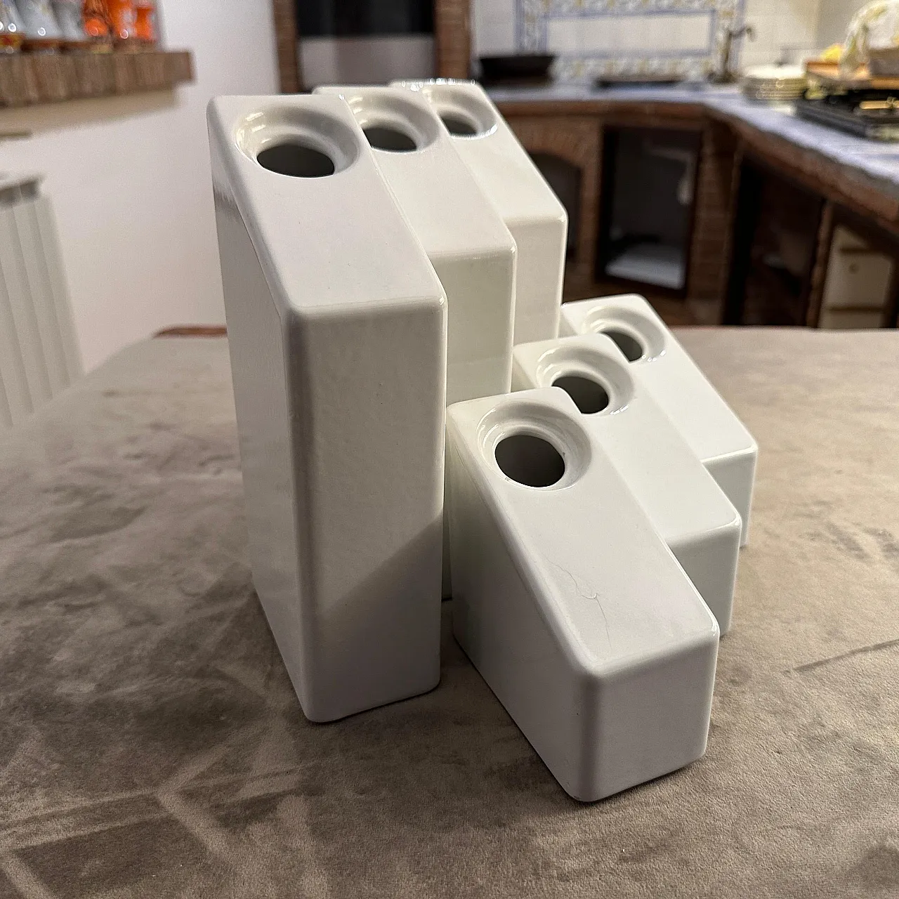 Coppia di vasi in ceramica di Enzo Bicchioli per Il Picchio, anni '70 2