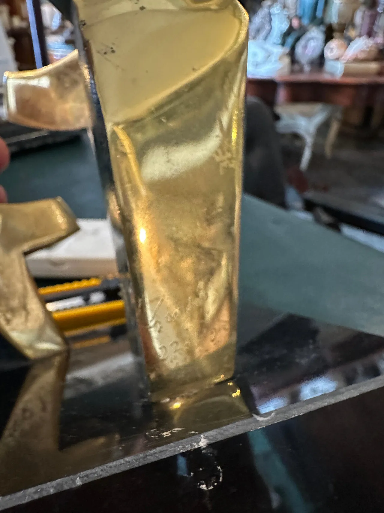 Gilded bronze and marble sculpture by Gaudio, 1990s 13