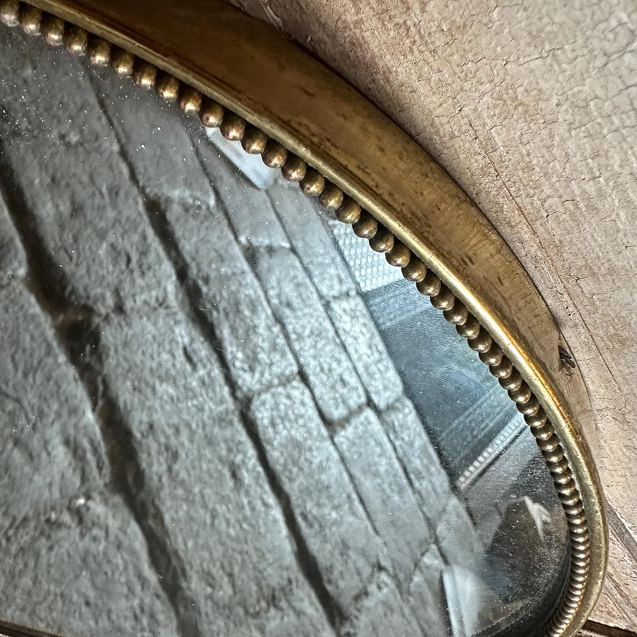 Specchio da parete ovale in ottone di Giò Ponti, anni '60 2