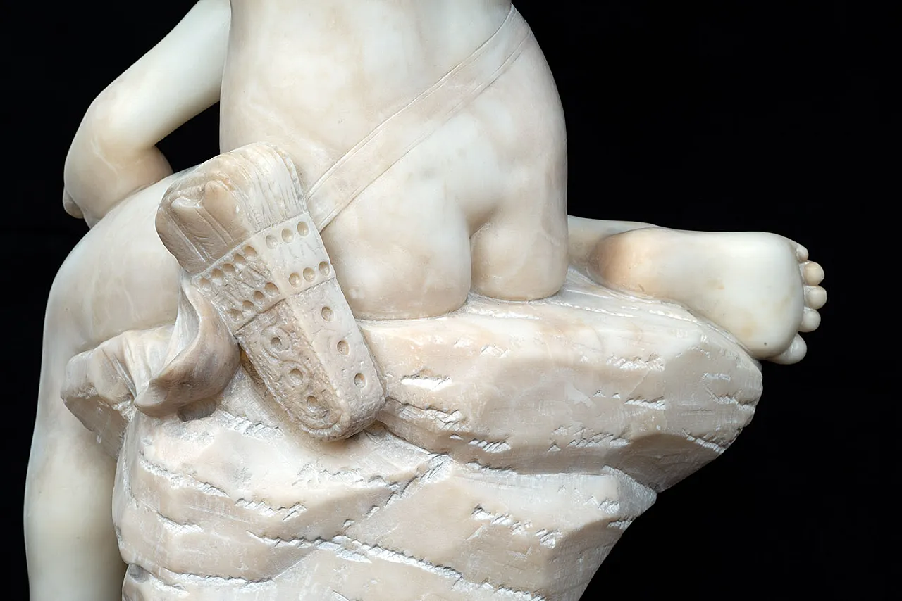 Cherubino Alato, scultura Napoleone III in alabastro, '800 6