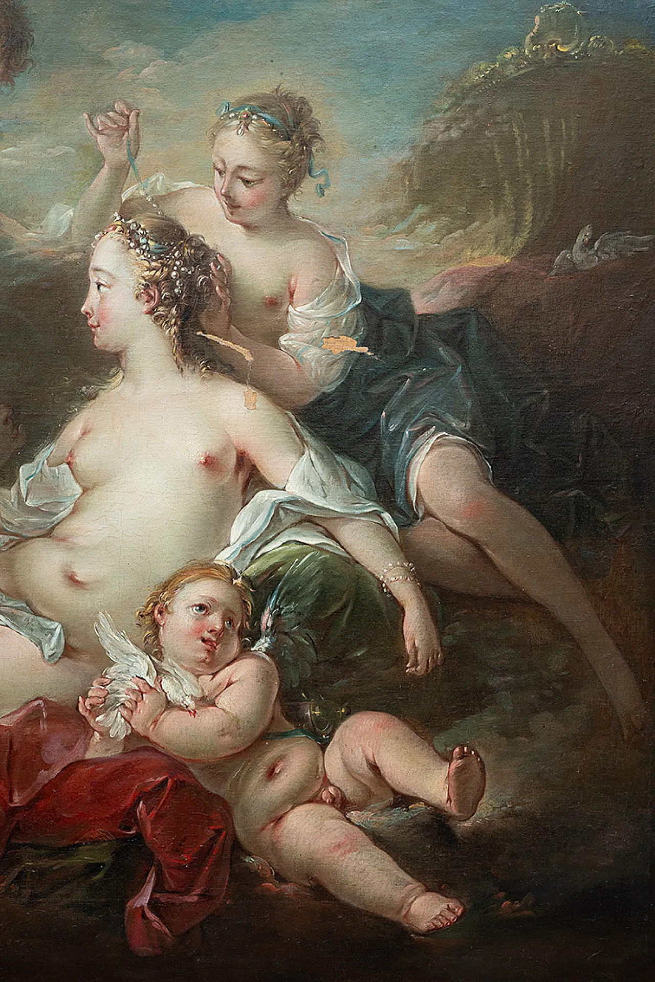 Oil painting on canvas in the manner of Francois Boucher, 18th century 2