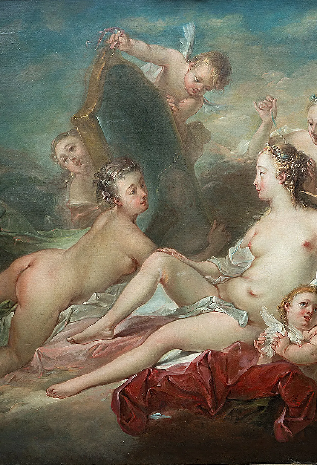 Oil painting on canvas in the manner of Francois Boucher, 18th century 5