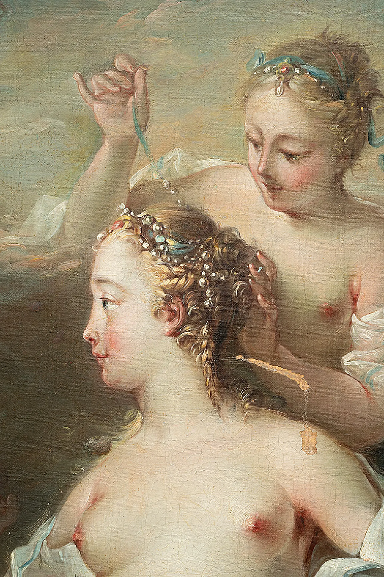 Oil painting on canvas in the manner of Francois Boucher, 18th century 6