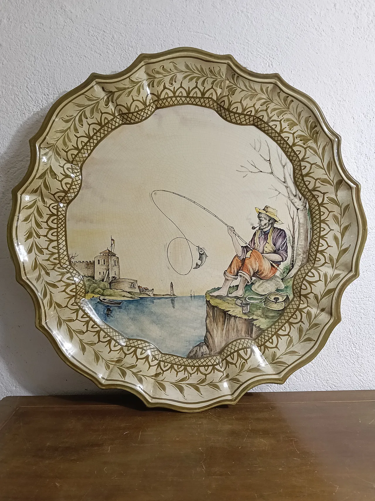 Grande piatto ceramica Vecchia Bassano, anni '60 3