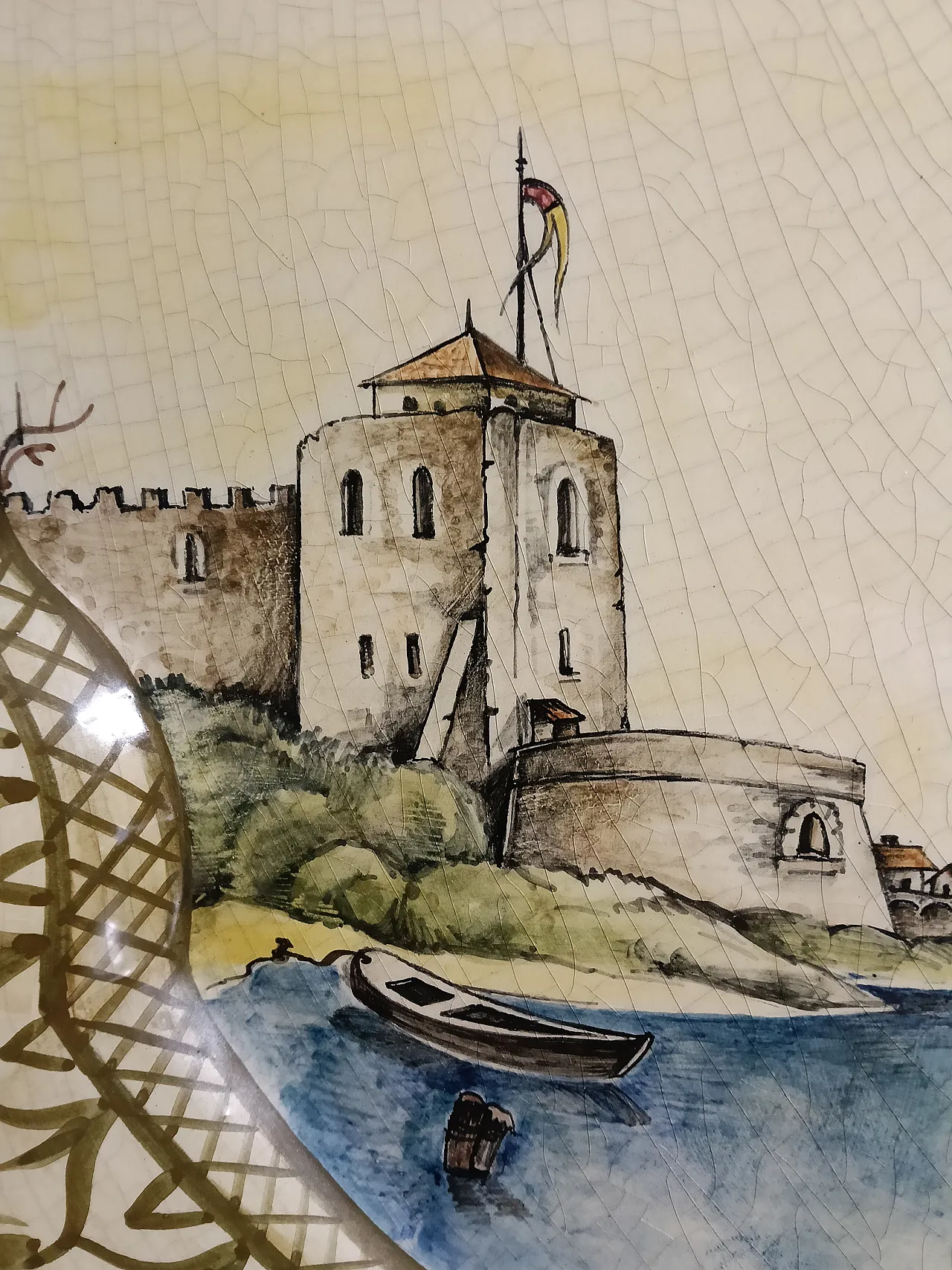 Grande piatto ceramica Vecchia Bassano, anni '60 6