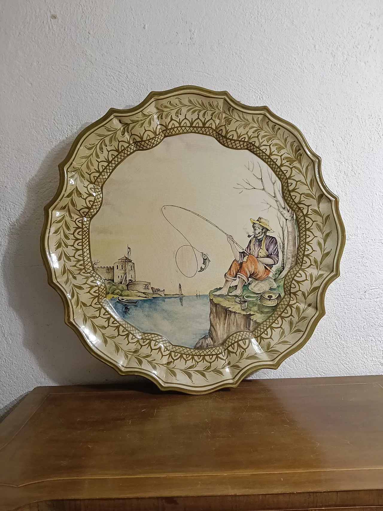 Grande piatto ceramica Vecchia Bassano, anni '60 8