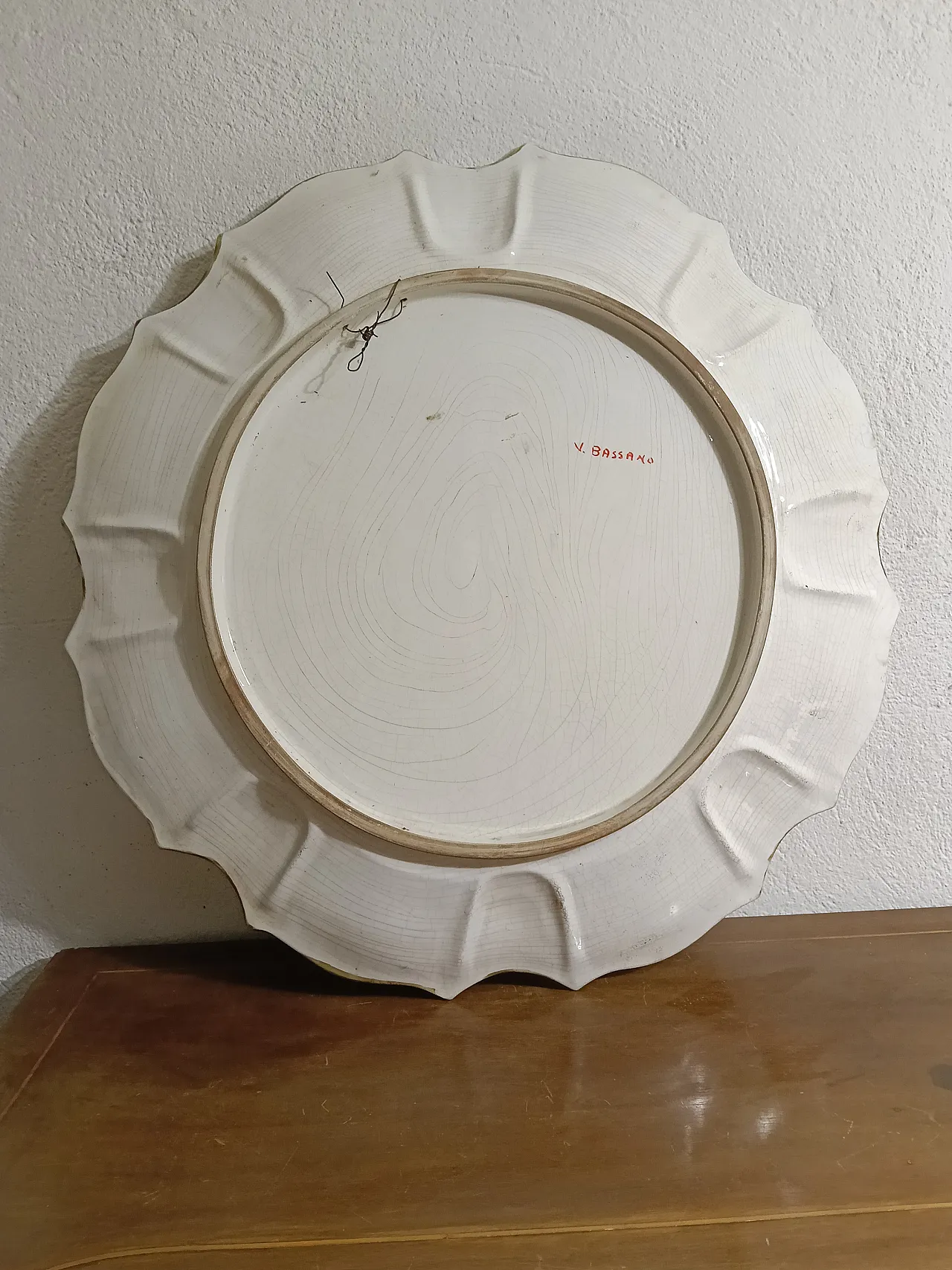 Grande piatto ceramica Vecchia Bassano, anni '60 11