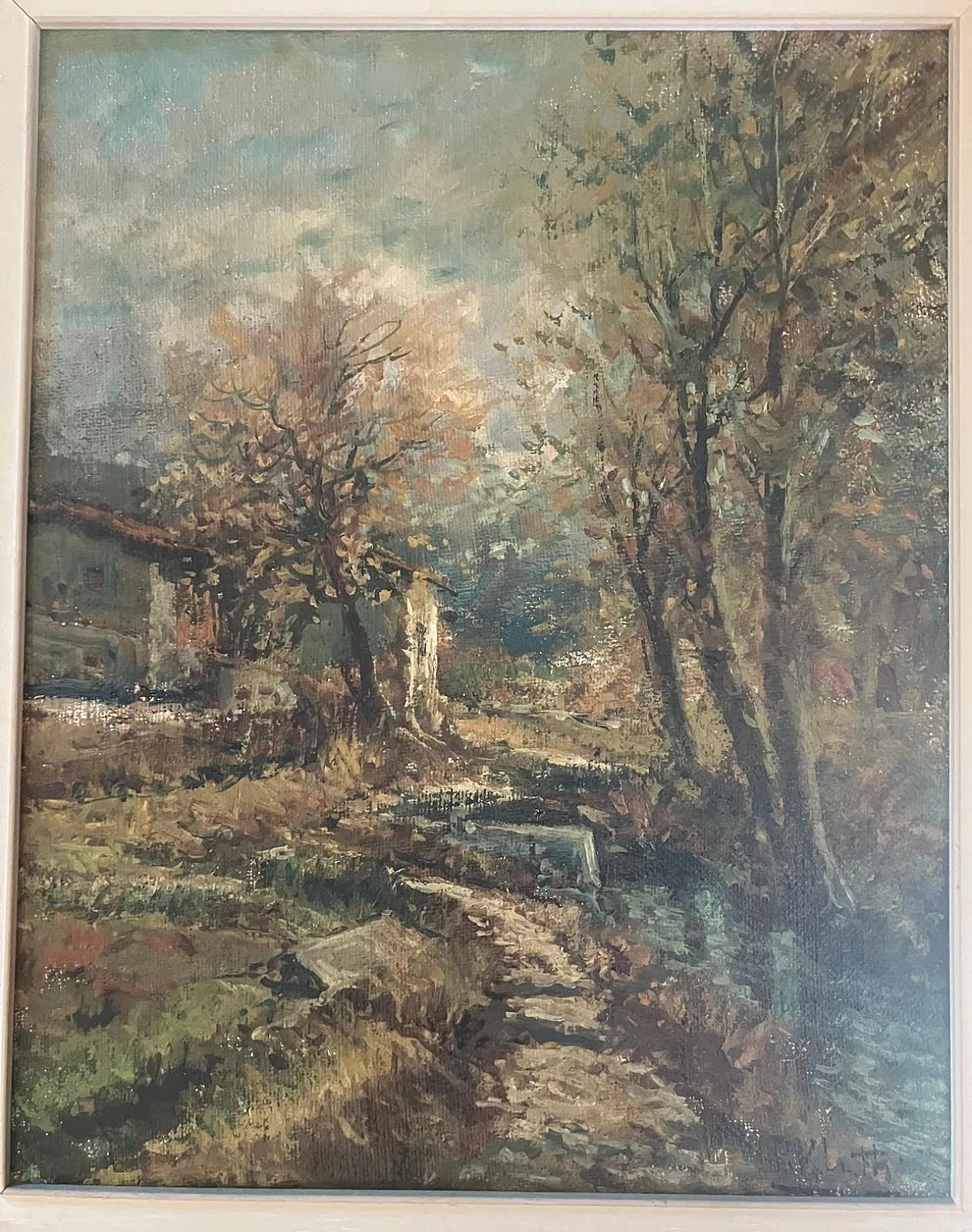 Pietro Virgilio Lietti, rural landscape, oil on canvas 2