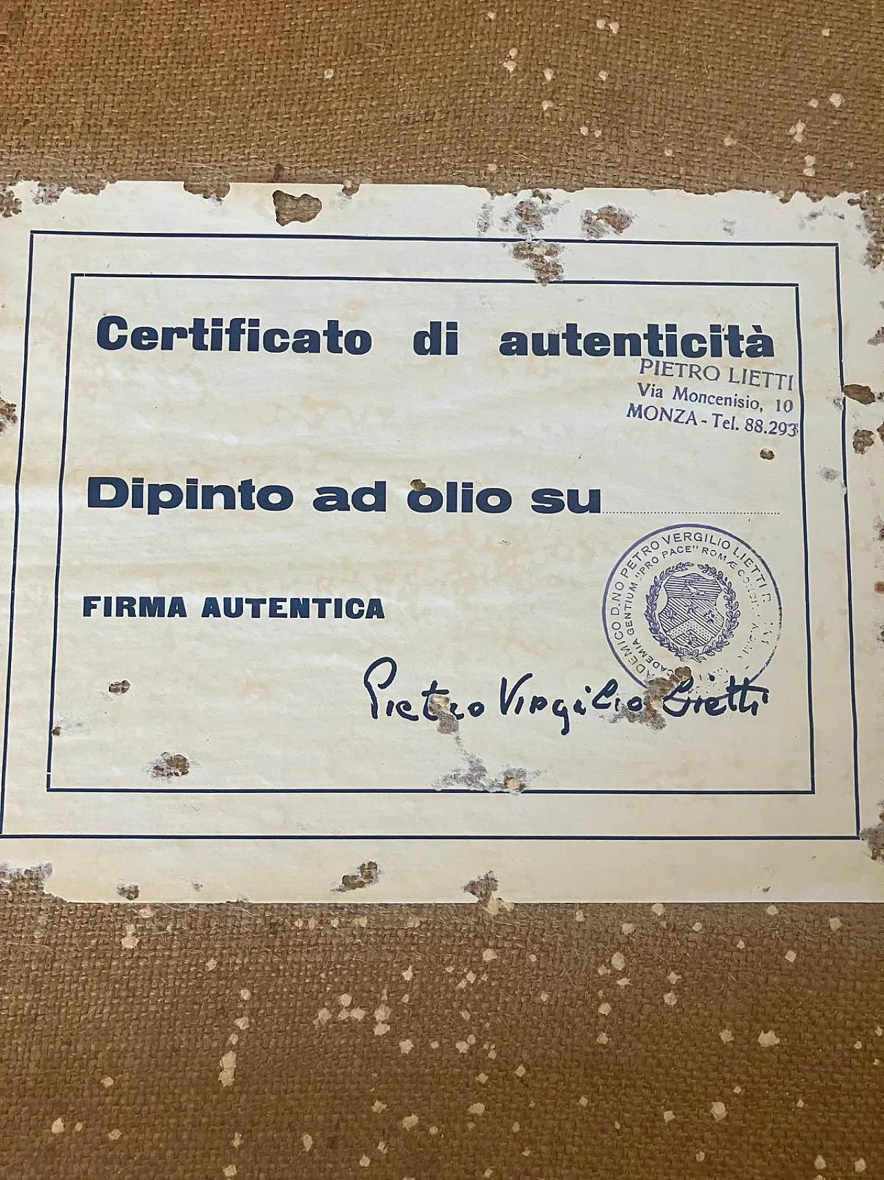 Pietro Virgilio Lietti, rural landscape, oil on canvas 3