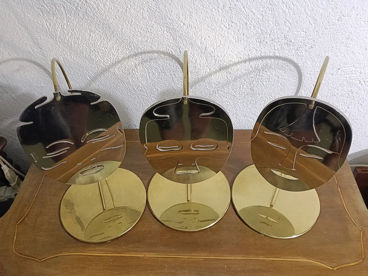 Lidia Selva Triptych The Gold Masks Luciano Frigerio by Desio 70s 4