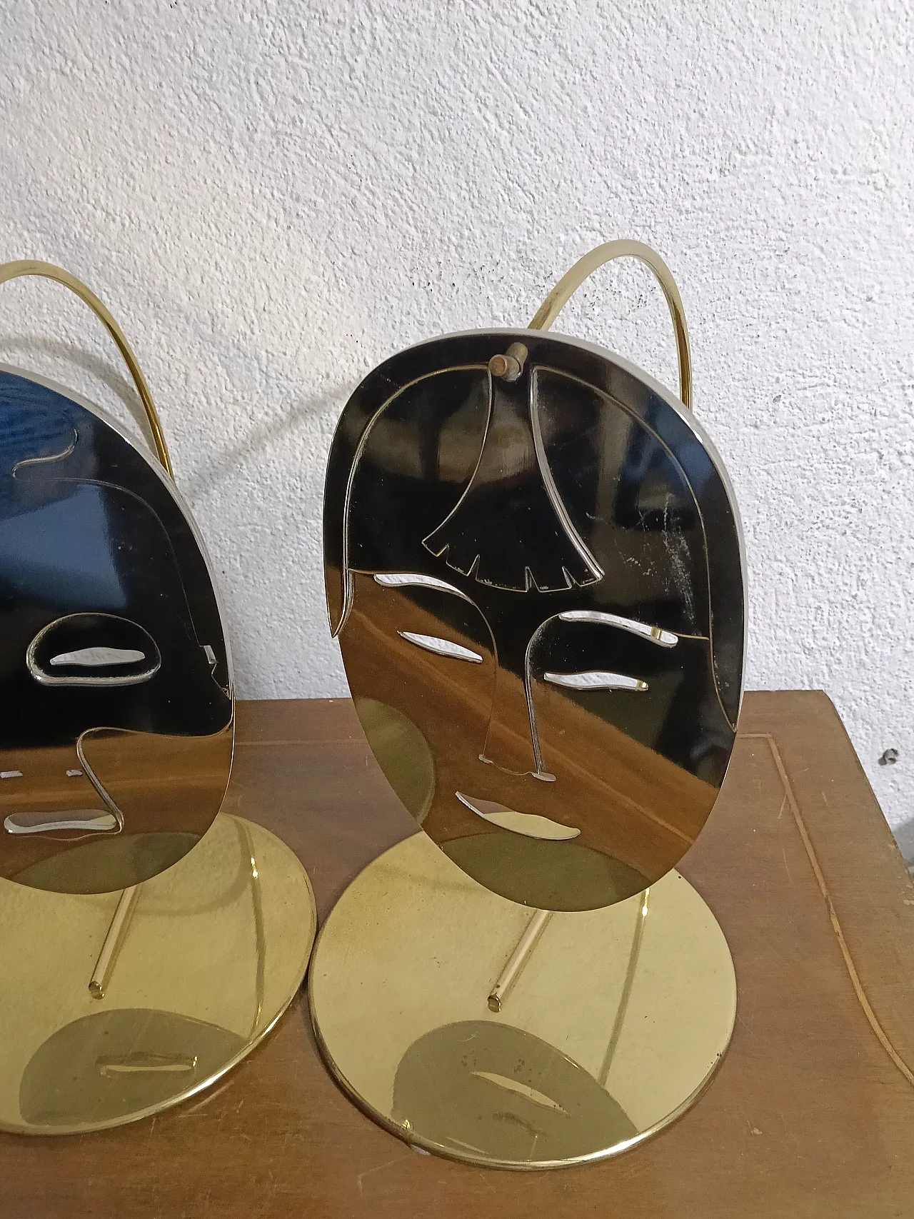 Lidia Selva Triptych The Gold Masks Luciano Frigerio by Desio 70s 5