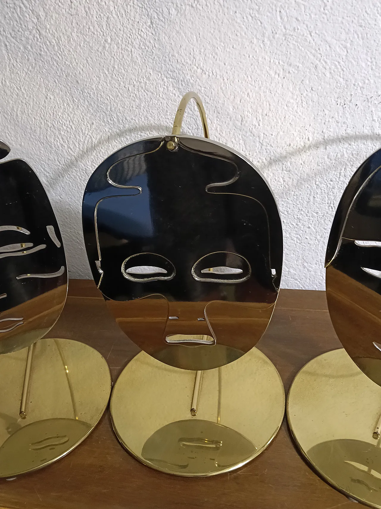 Lidia Selva Triptych The Gold Masks Luciano Frigerio by Desio 70s 6