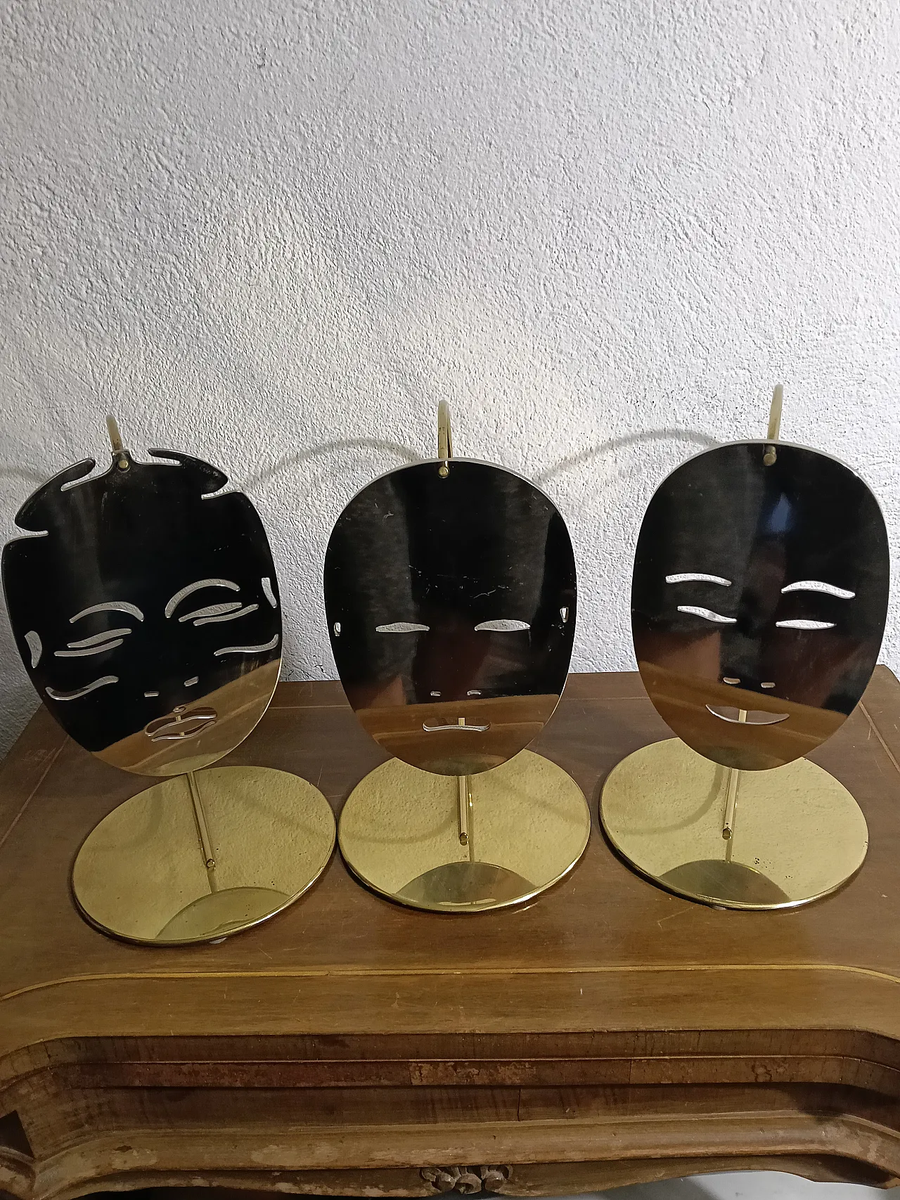 Lidia Selva Triptych The Gold Masks Luciano Frigerio by Desio 70s 8