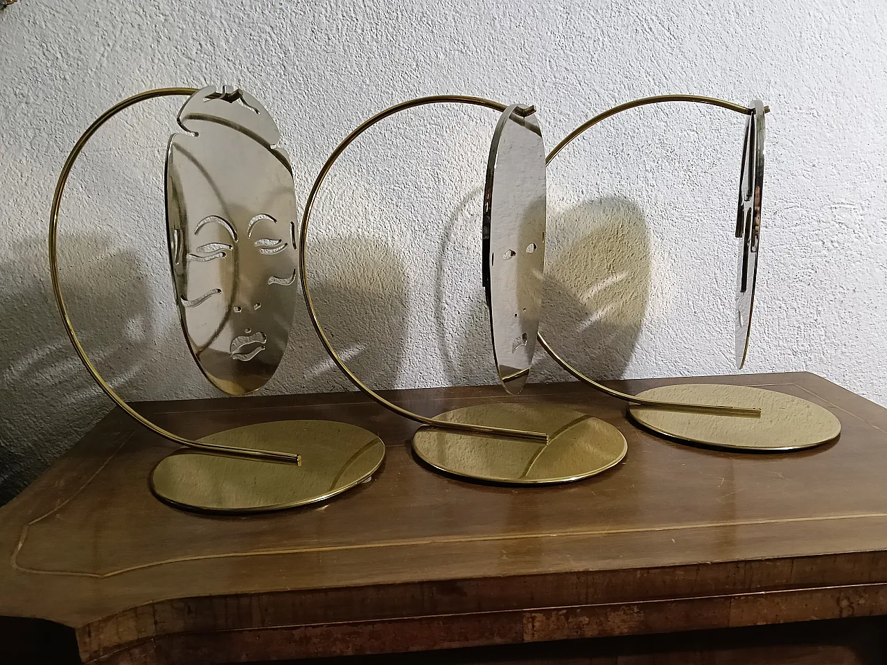 Lidia Selva Triptych The Gold Masks Luciano Frigerio by Desio 70s 10